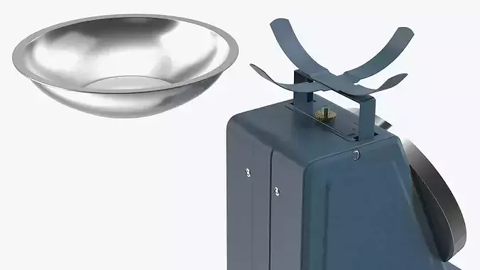 Retro Kitchen Scale Analog Dark Blue 3D model 6