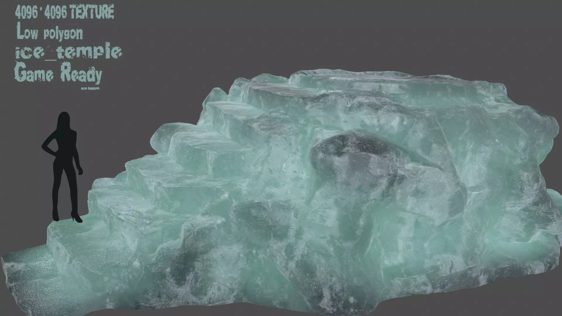 ice temple Low-poly 3D model