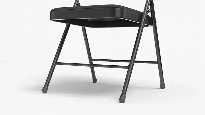 Compact Foldingniture Chair Black 3D model 4