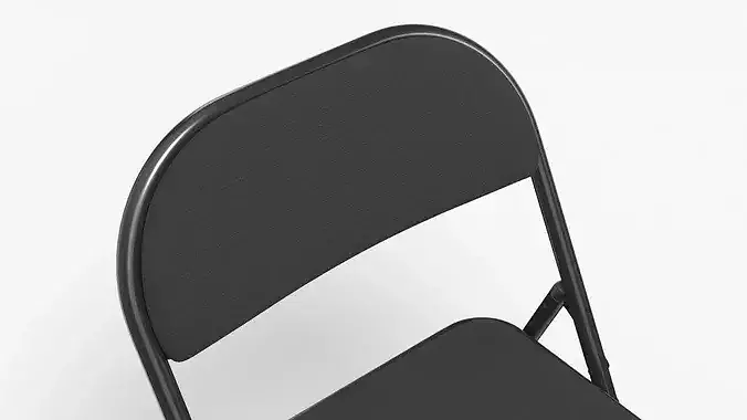 Compact Foldingniture Chair Black 3D model 3