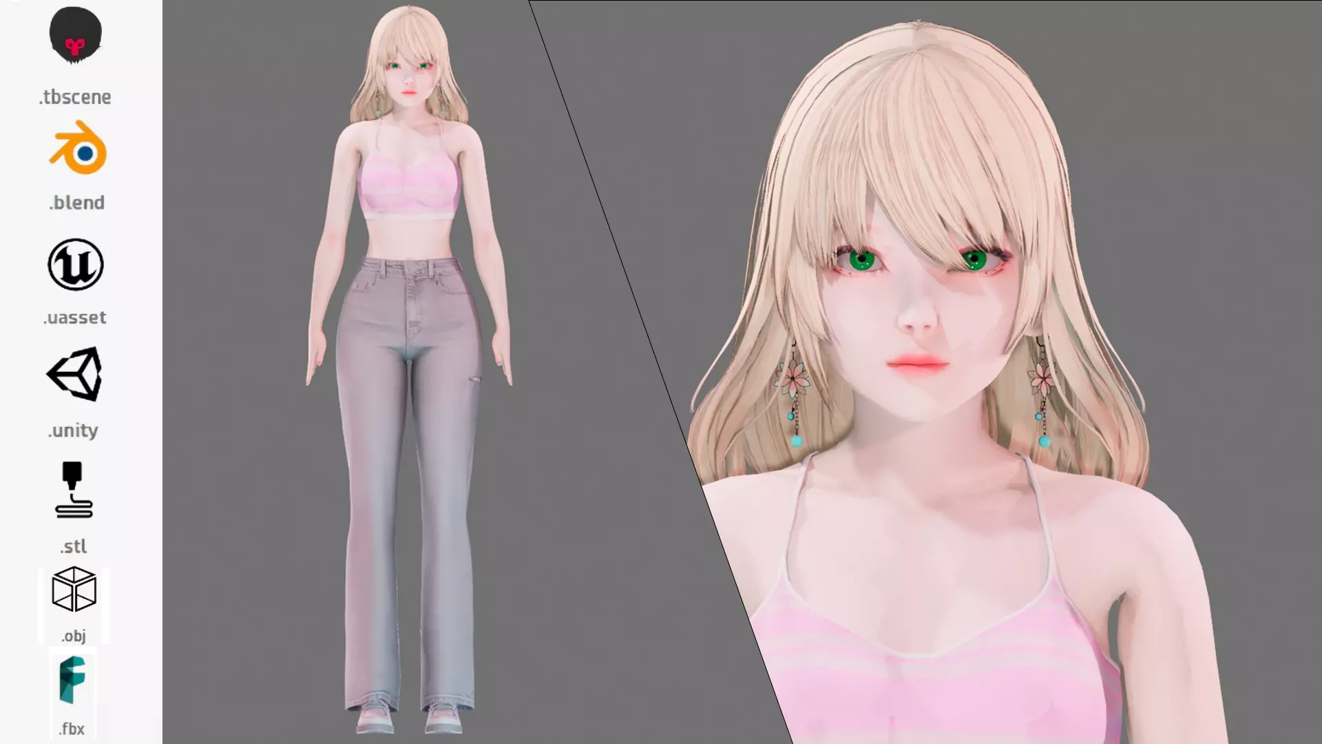 Casual clothes 0011 - Rig - Unreal - Unity - Blender - Animated Low-poly 3D model