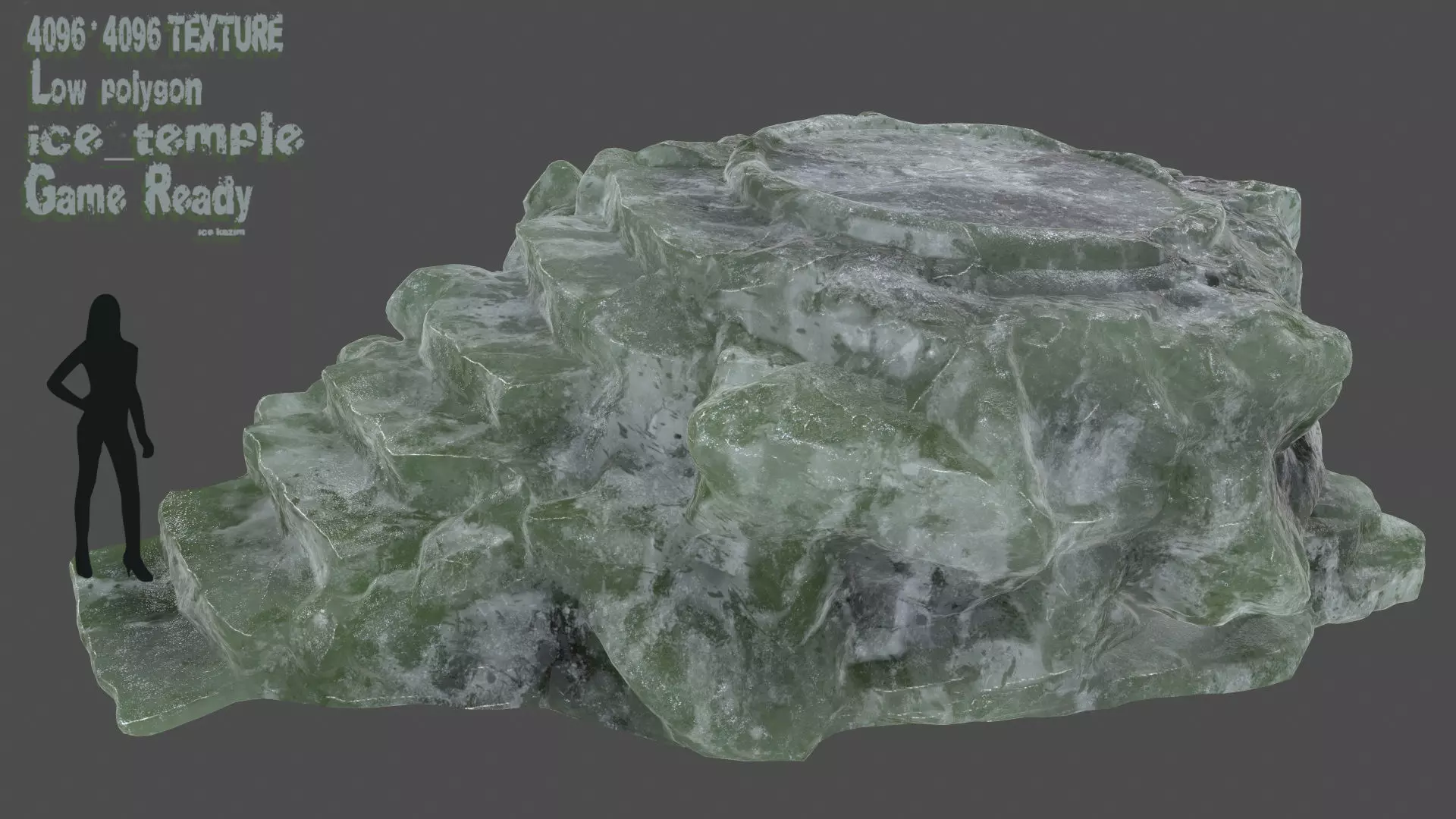 ice temple Low-poly 3D model