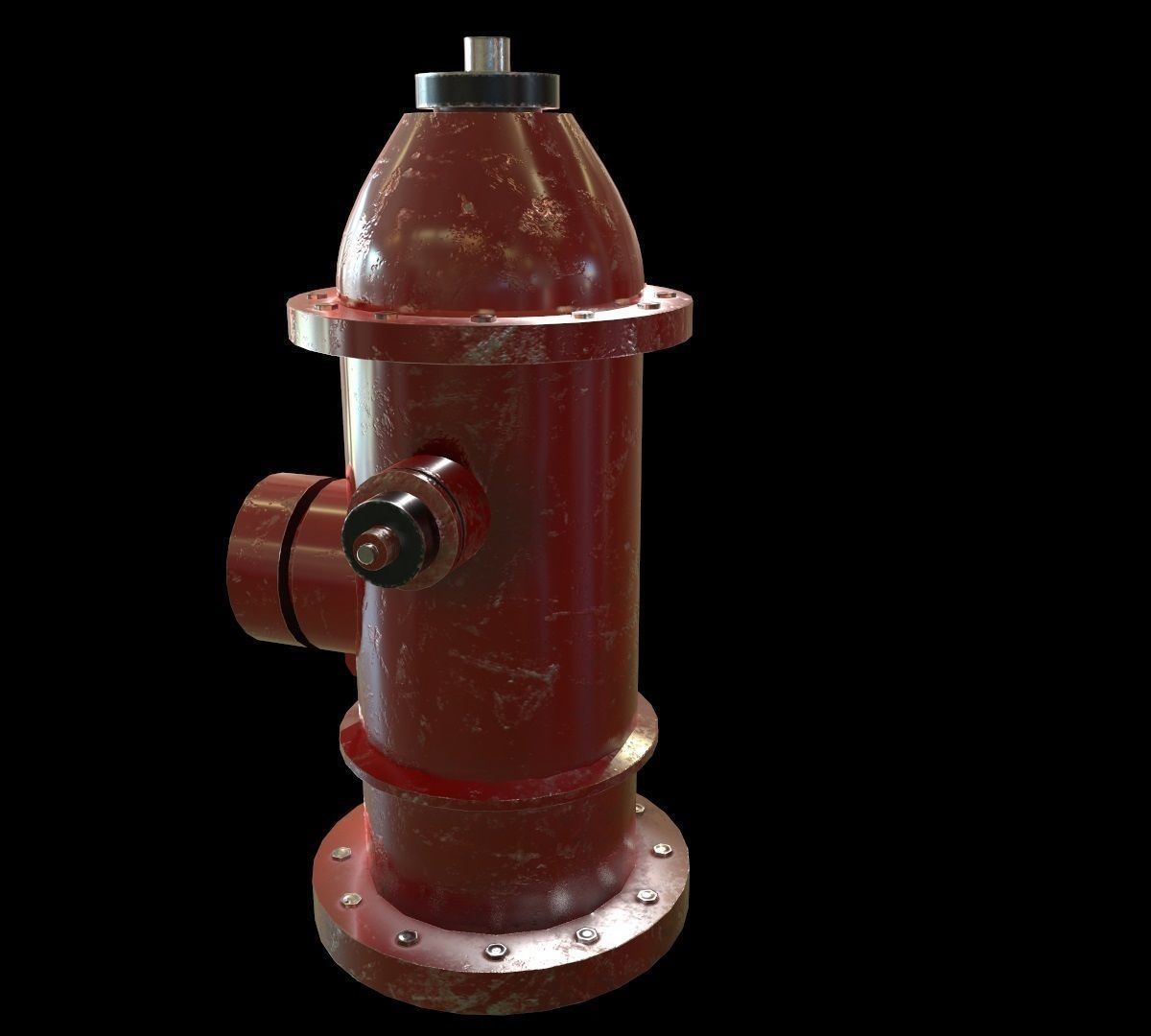 Hydrant model fire Low-poly 3D model_14