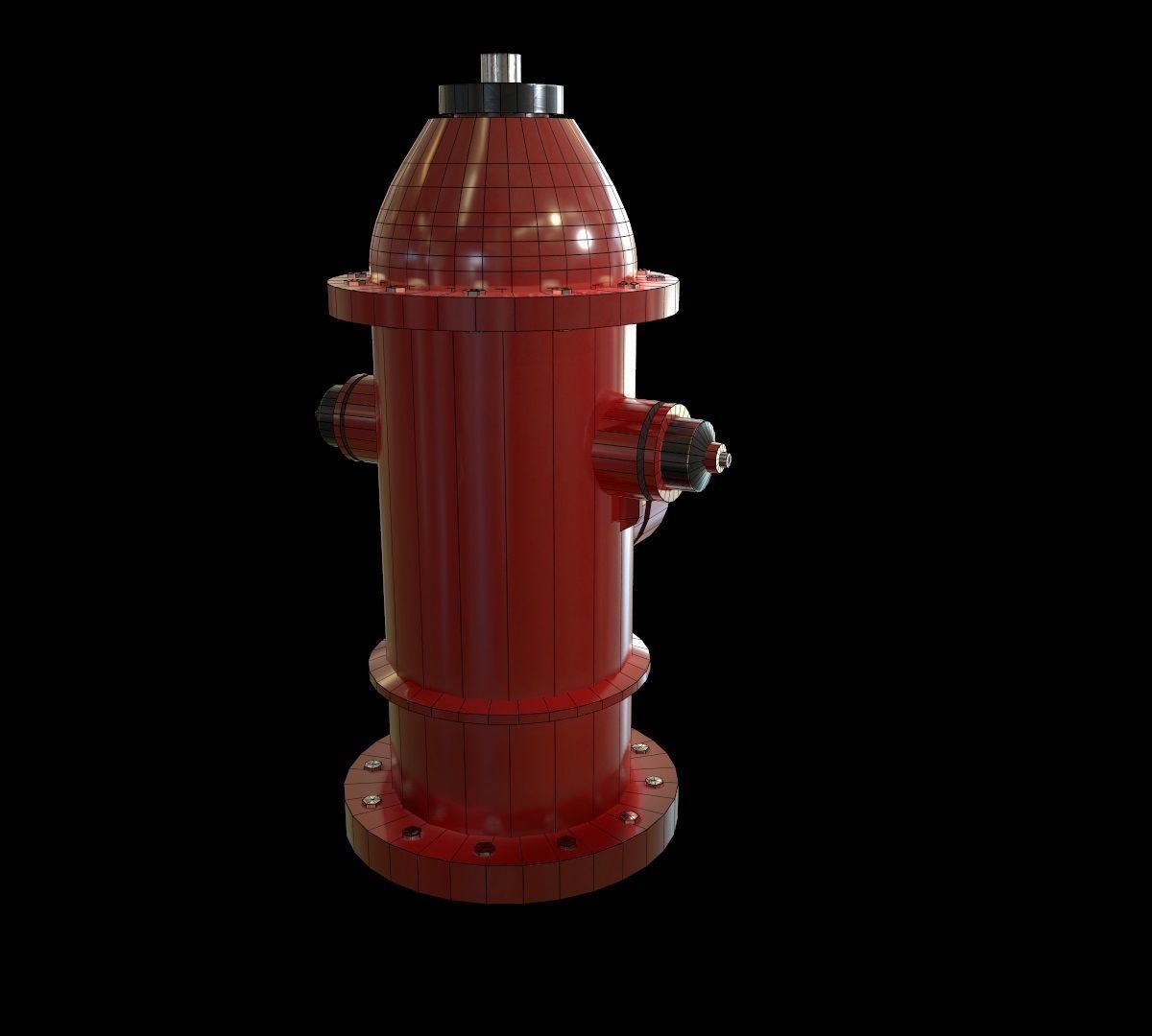 Hydrant model fire Low-poly 3D model_7