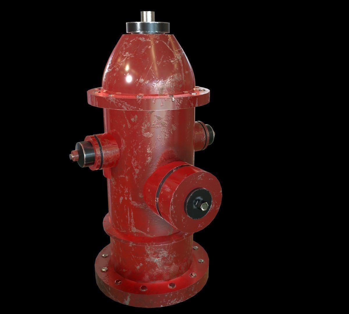 Hydrant model fire Low-poly 3D model_11