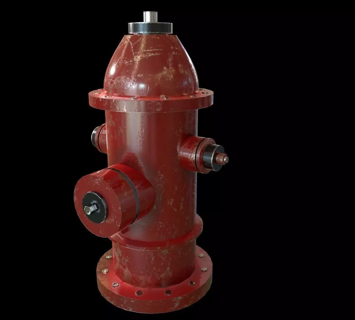 Hydrant model fire Low-poly 3D model_0