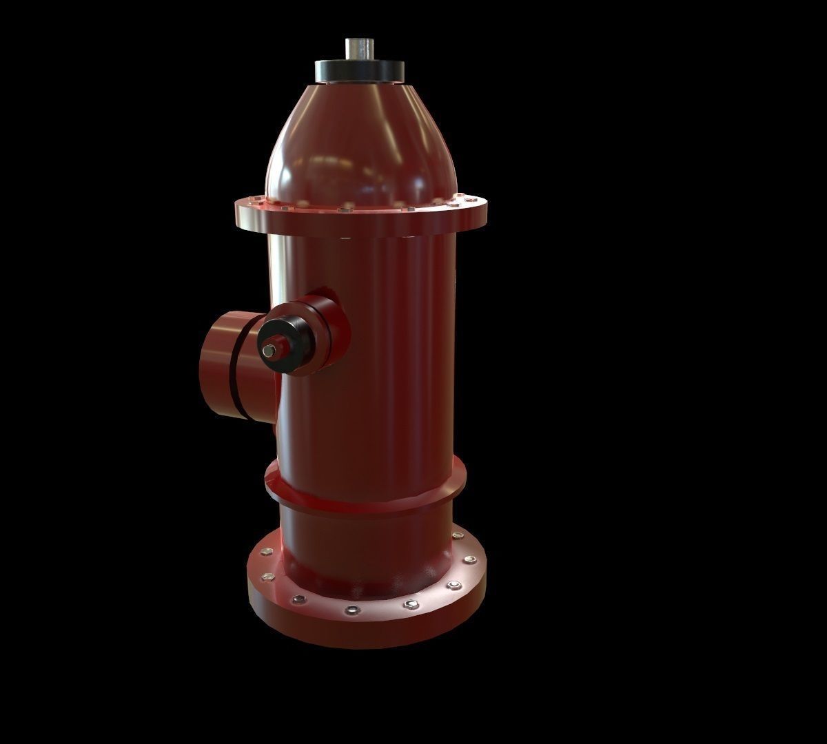 Hydrant model fire Low-poly 3D model_3