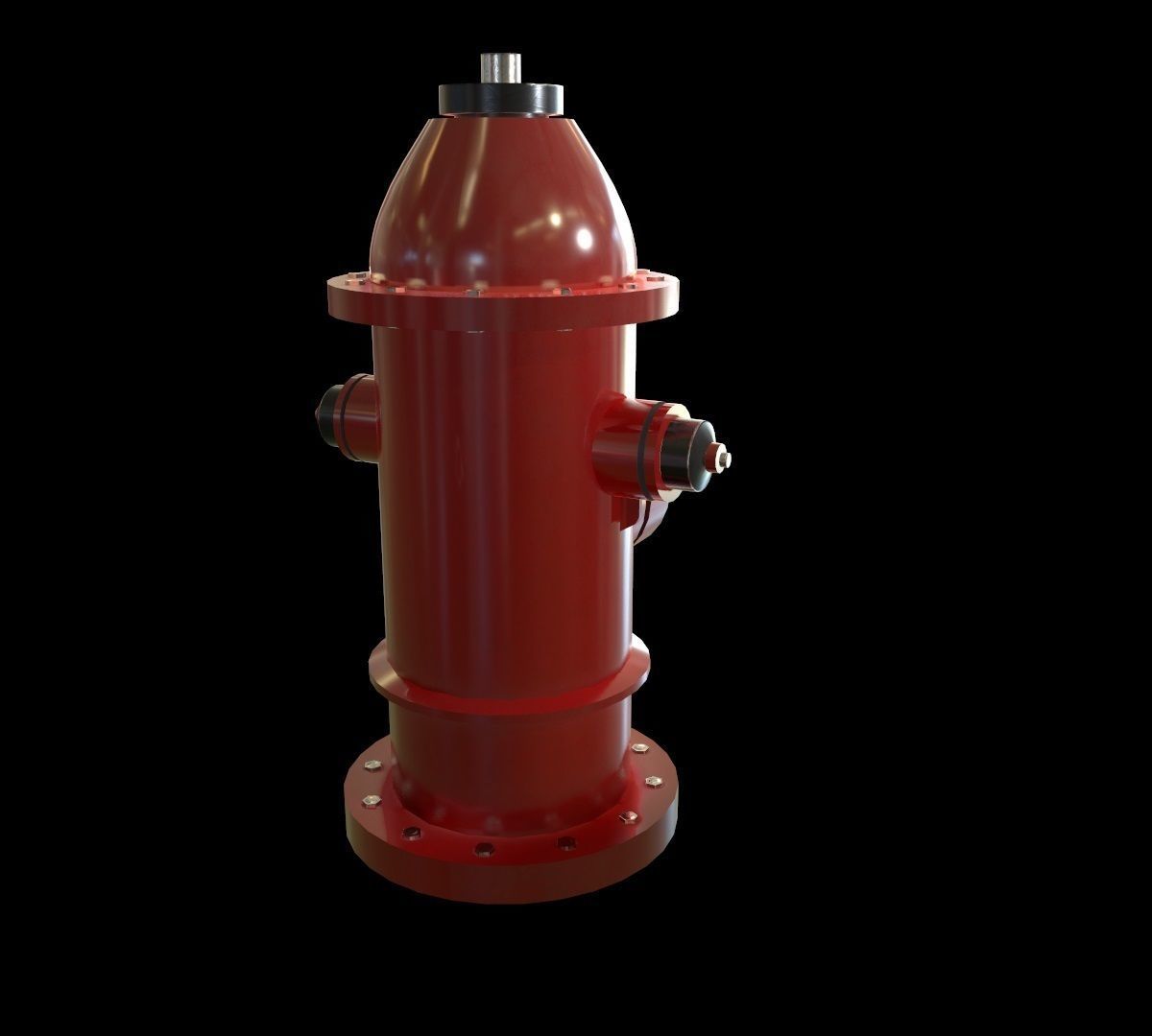 Hydrant model fire Low-poly 3D model_5