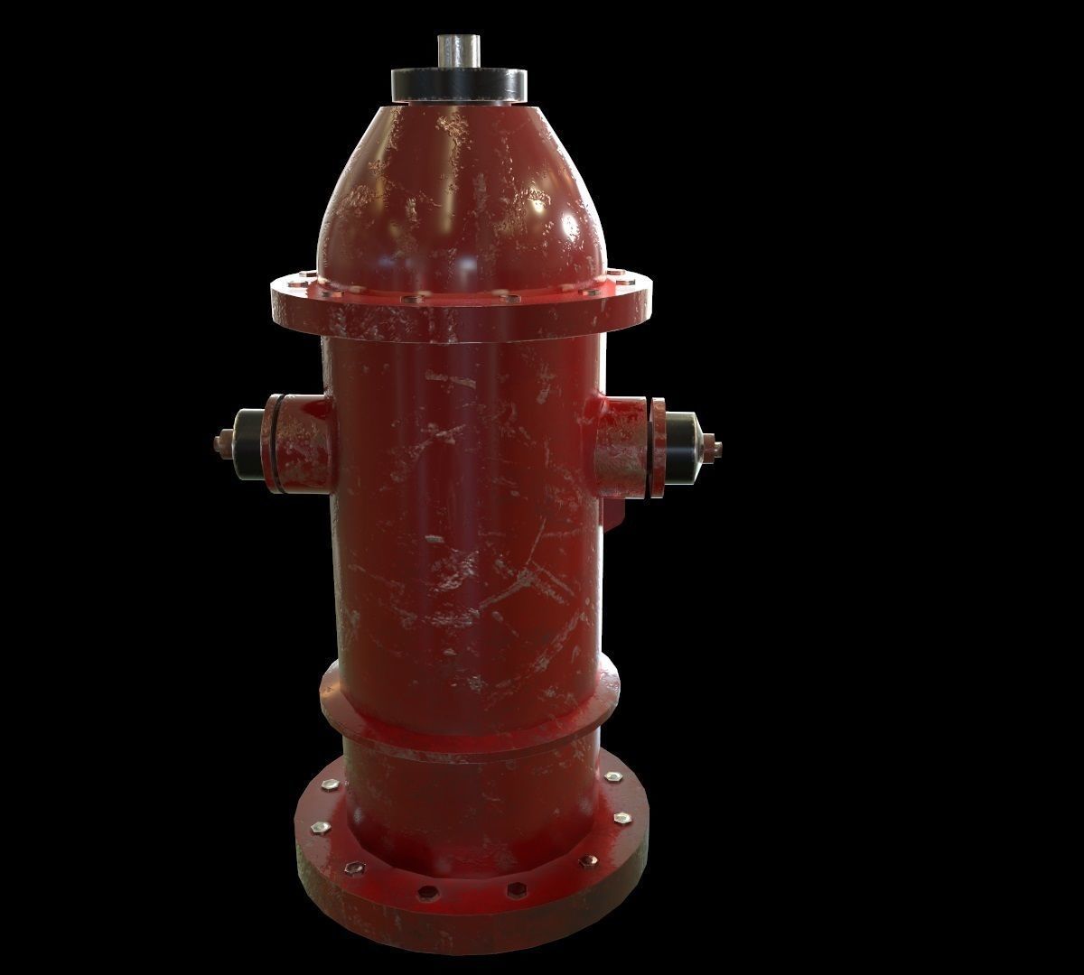 Hydrant model fire Low-poly 3D model_15
