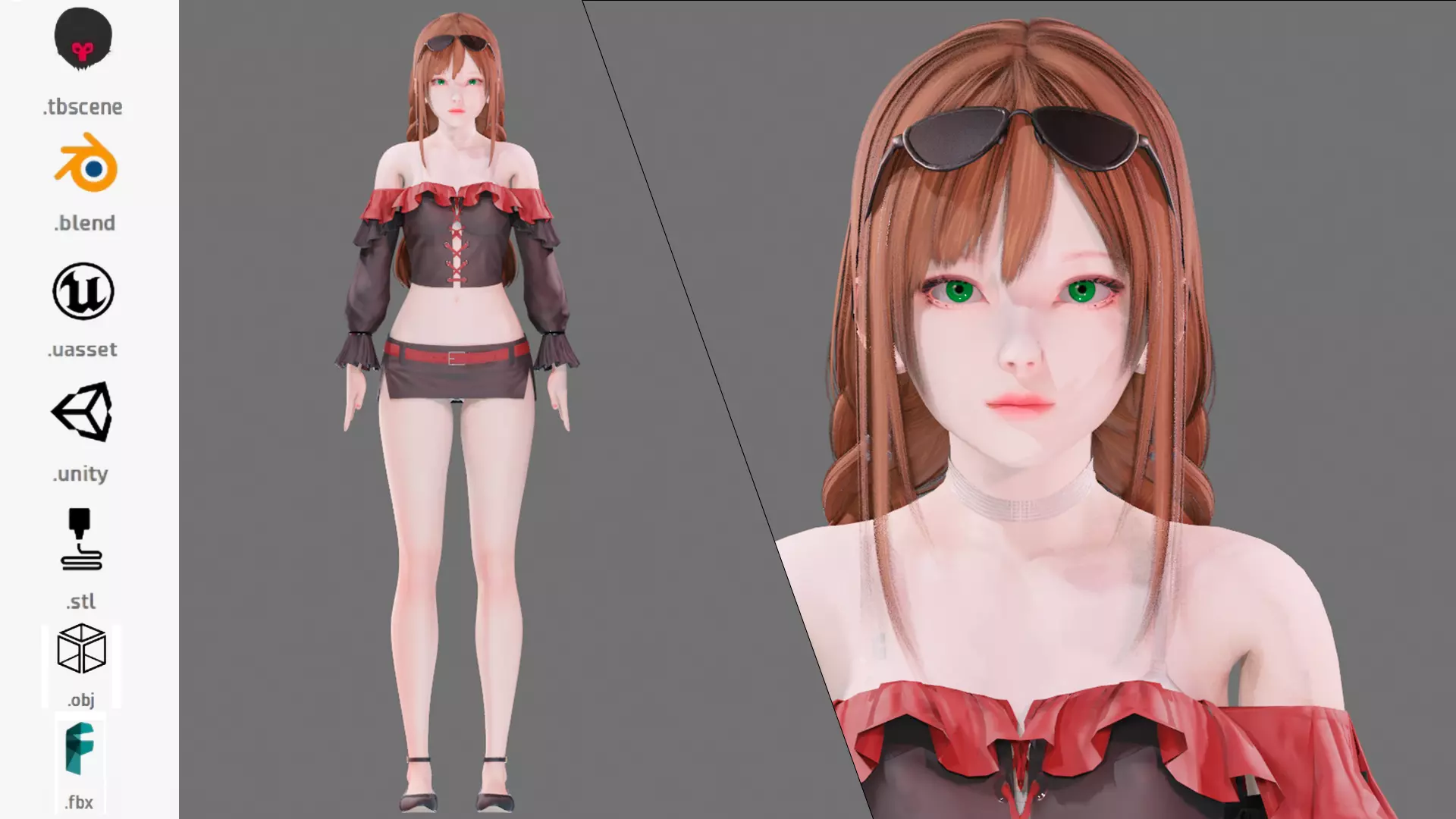 Casual clothes 0015 - Rig - Unreal - Unity - Blender - Animated Low-poly 3D model