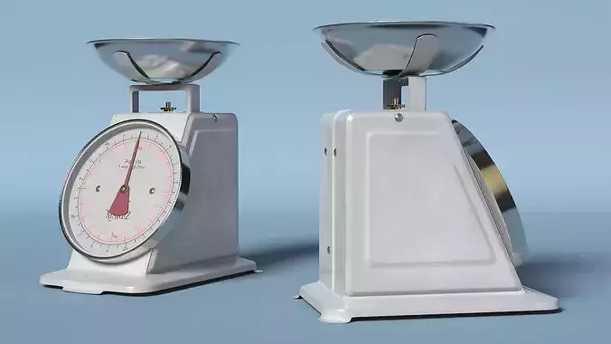 Marliz Retro Kitchen Scale Small White 3D model 3
