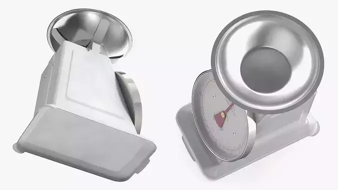 Marliz Retro Kitchen Scale Small White 3D model 5