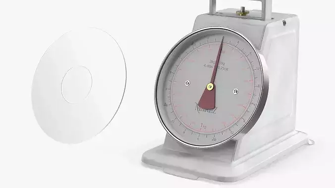 Marliz Retro Kitchen Scale Small White 3D model 7