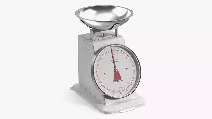Marliz Retro Kitchen Scale Small White 3D model
