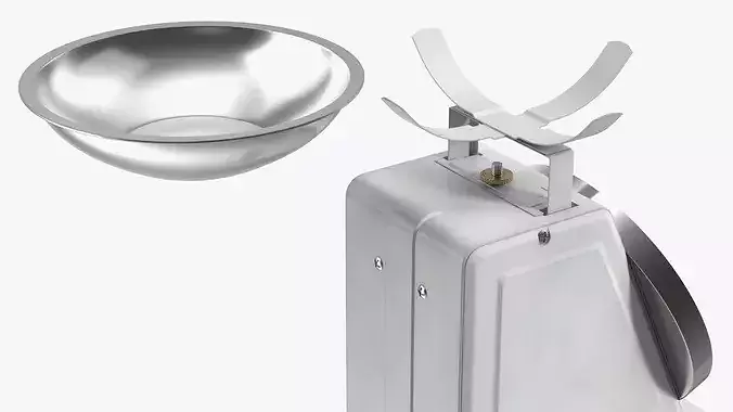 Marliz Retro Kitchen Scale Small White 3D model 6