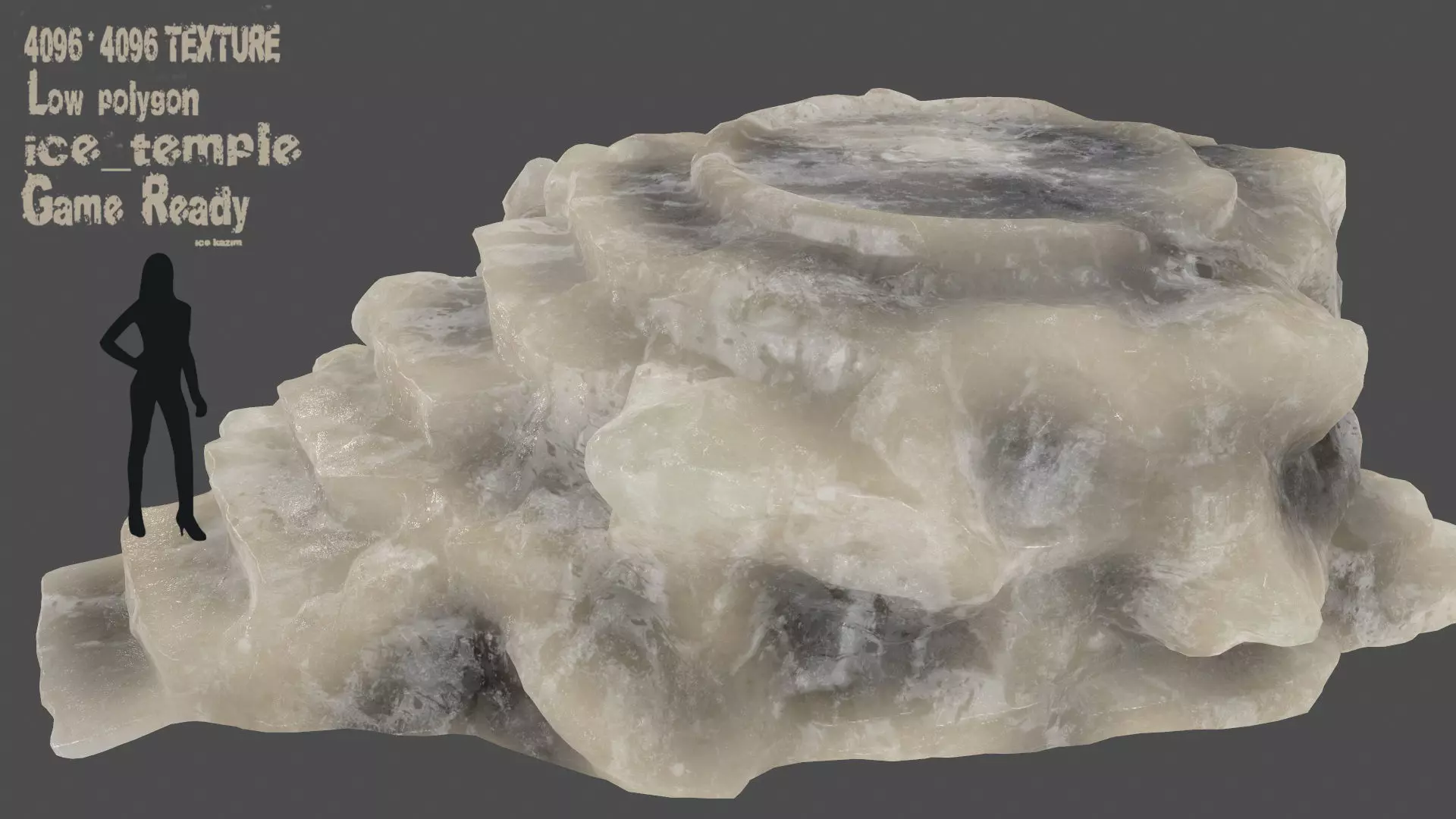 ice temple Low-poly 3D model