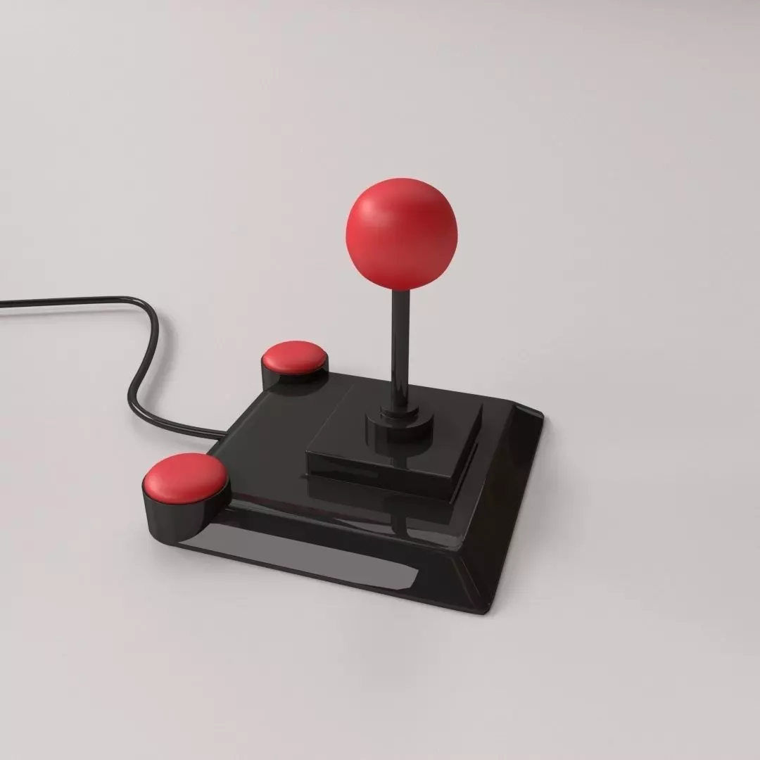 Joystick game controller with buttons 3D model_0