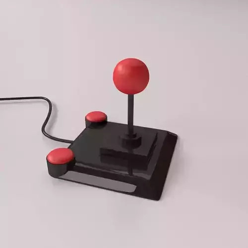 Joystick game controller with buttons 3D model