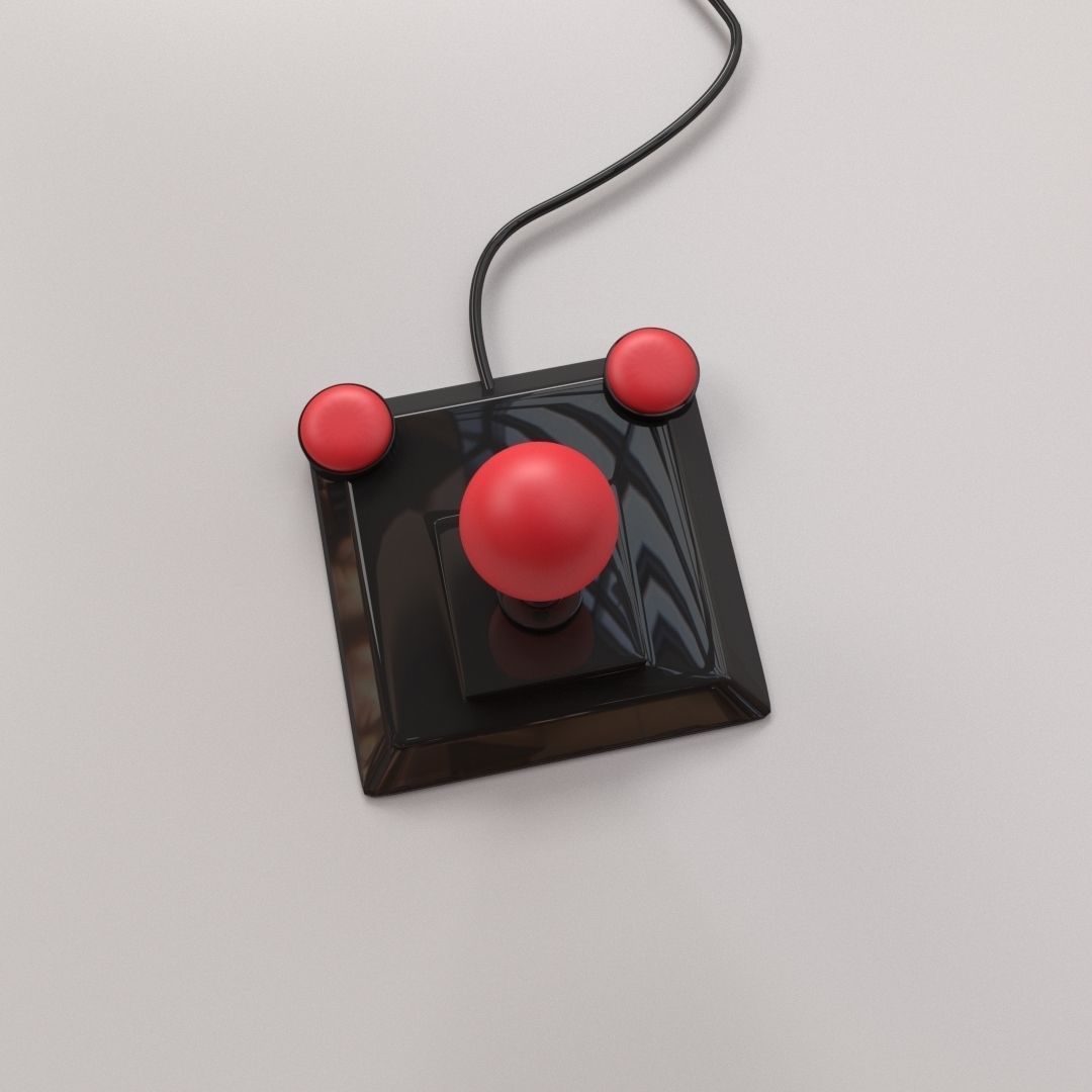 Joystick game controller with buttons 3D model_1
