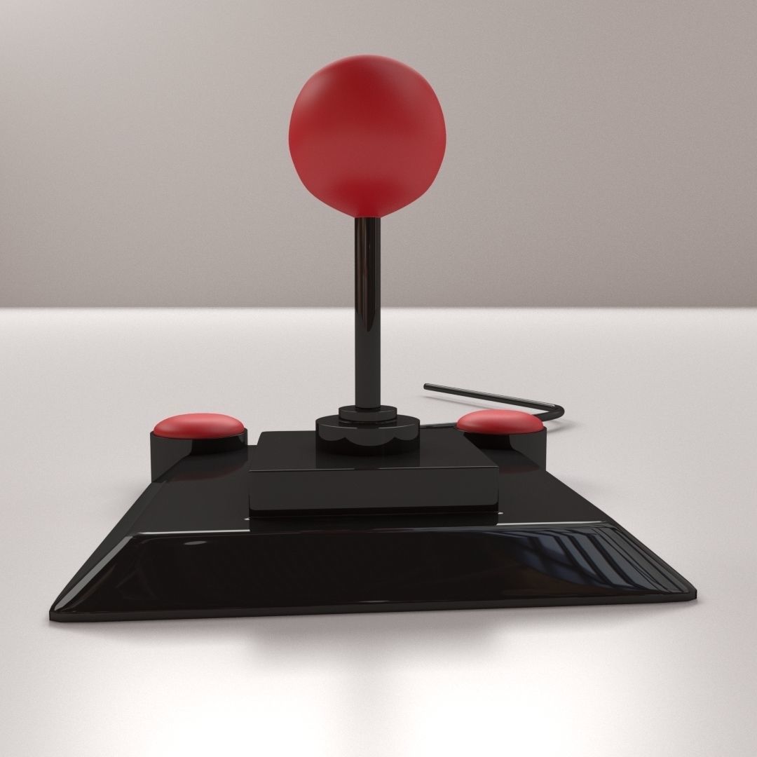 Joystick game controller with buttons 3D model_2