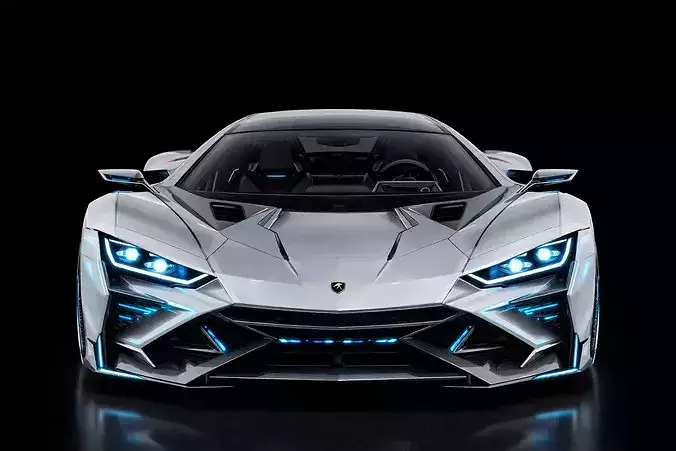 SciFi Futuristic Sports Car High Detail 3D Model PBR GameReady