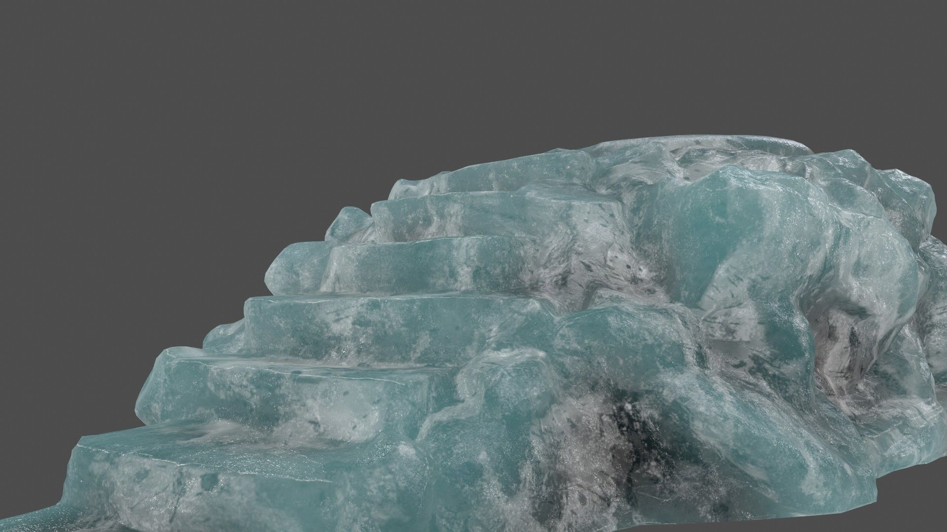 ice temple Low-poly 3D model_3