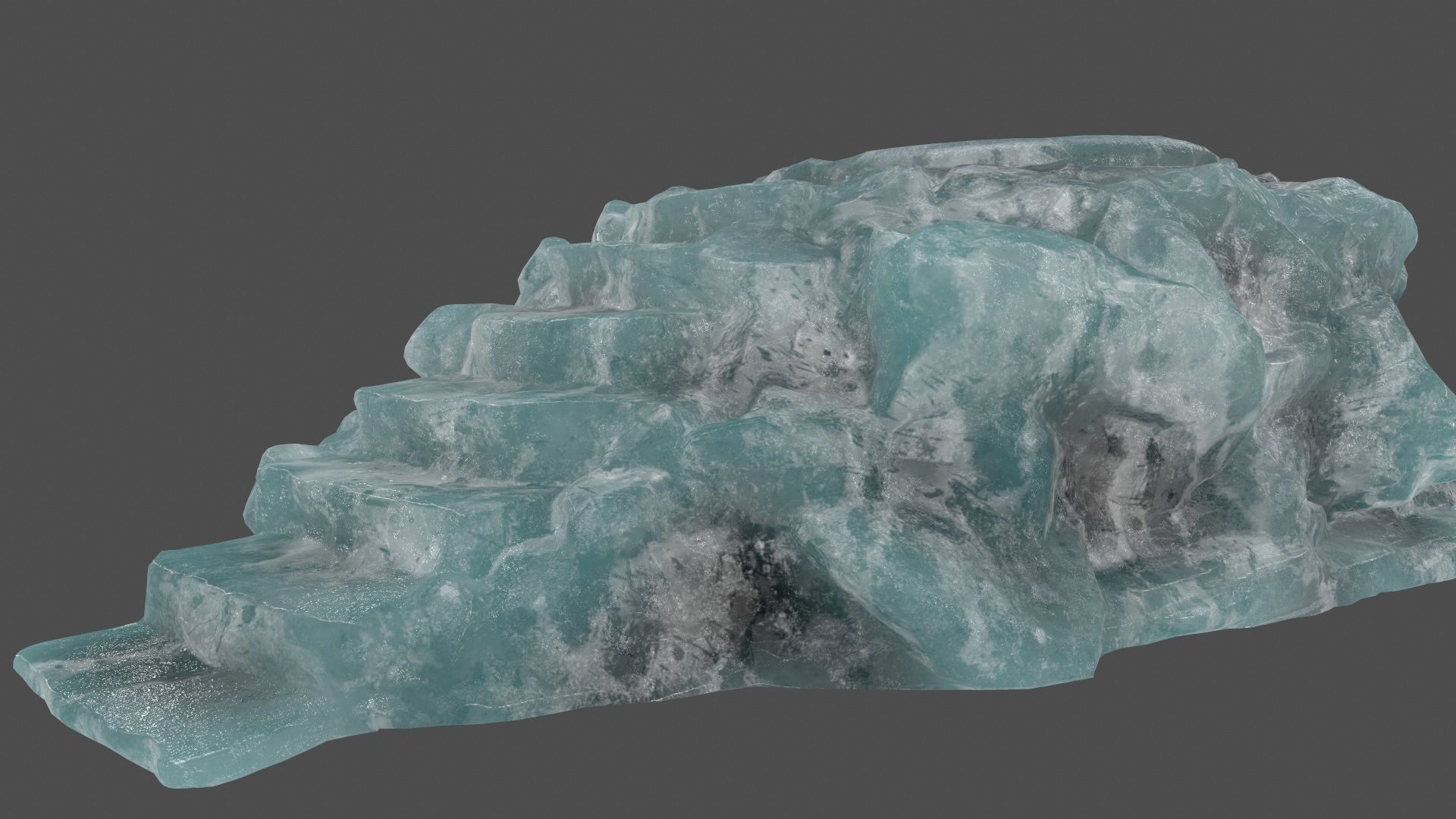 ice temple Low-poly 3D model_1