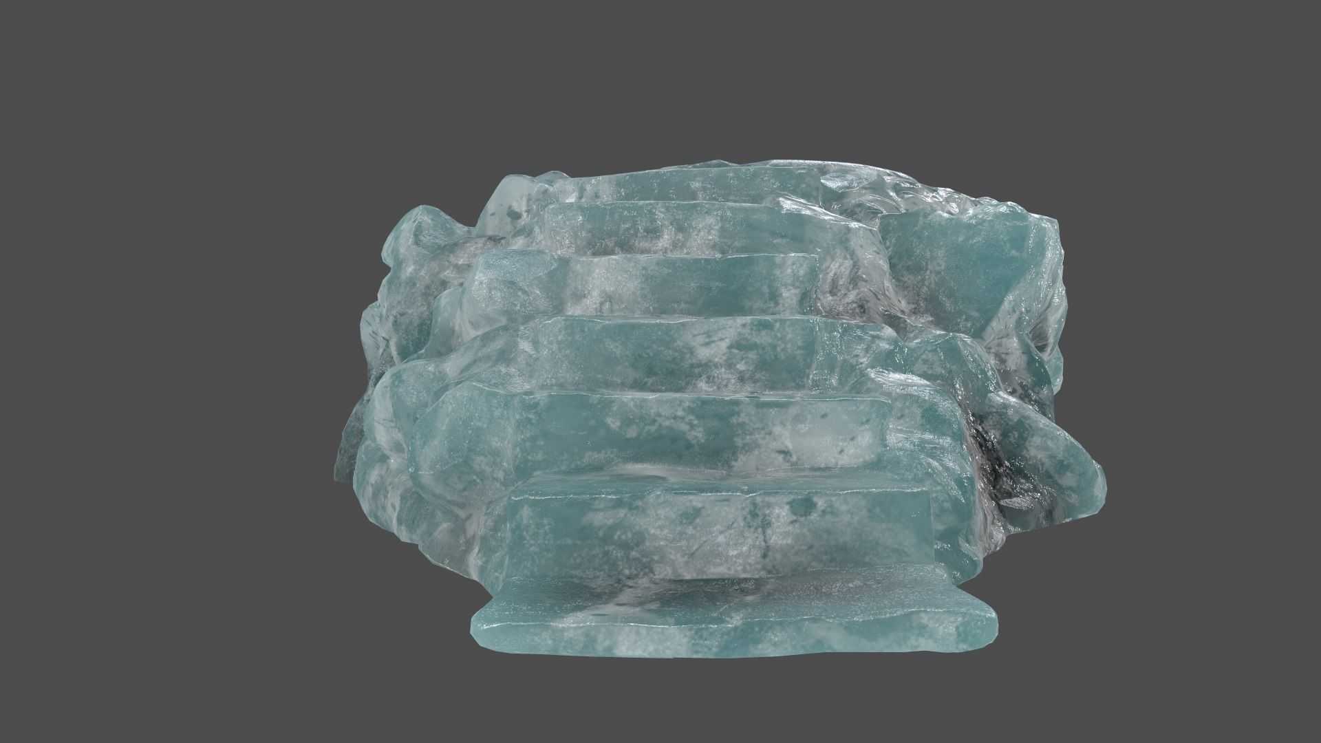 ice temple Low-poly 3D model_2