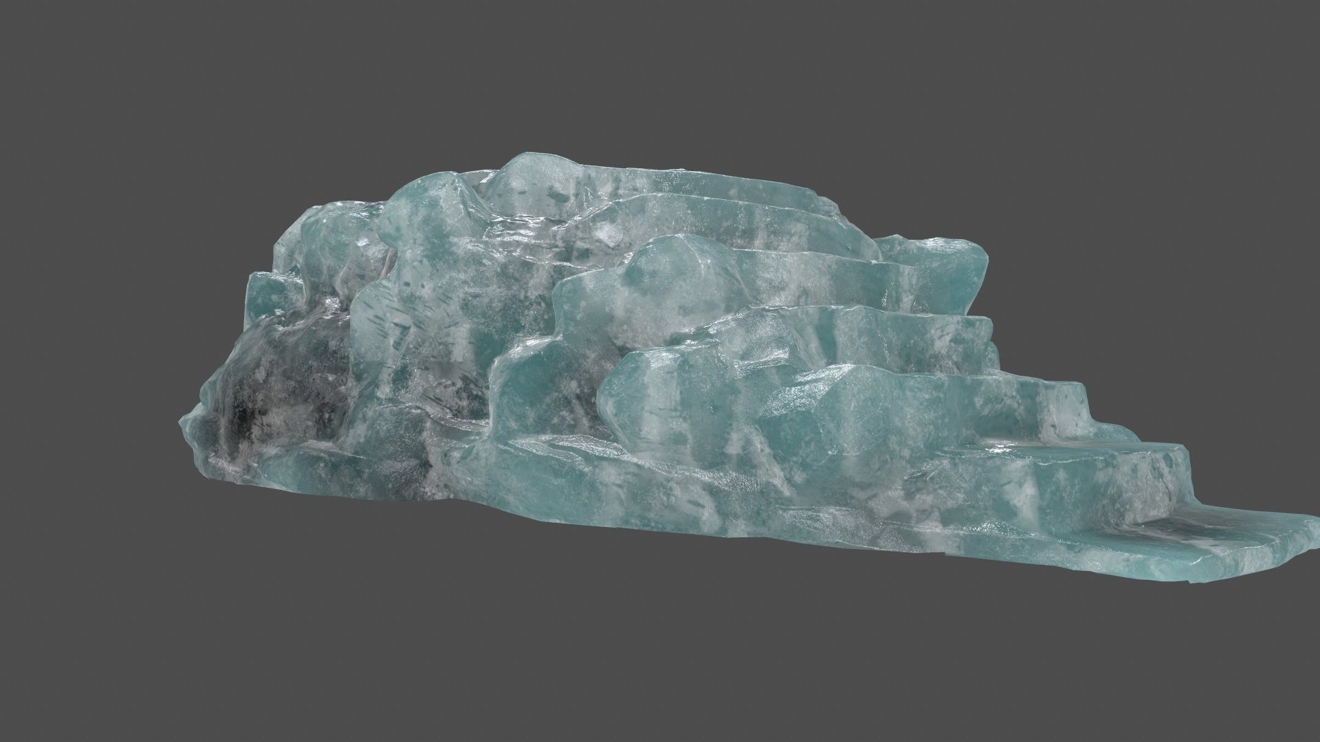 ice temple Low-poly 3D model_6