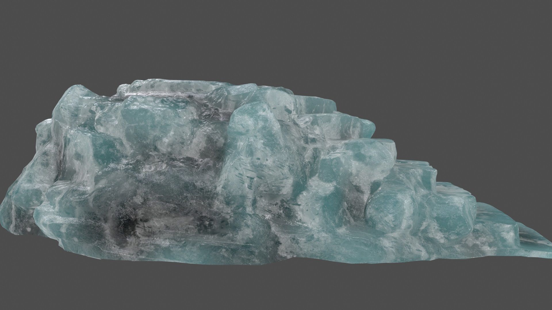 ice temple Low-poly 3D model_4