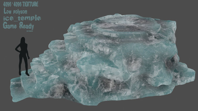 ice temple Low-poly 3D model