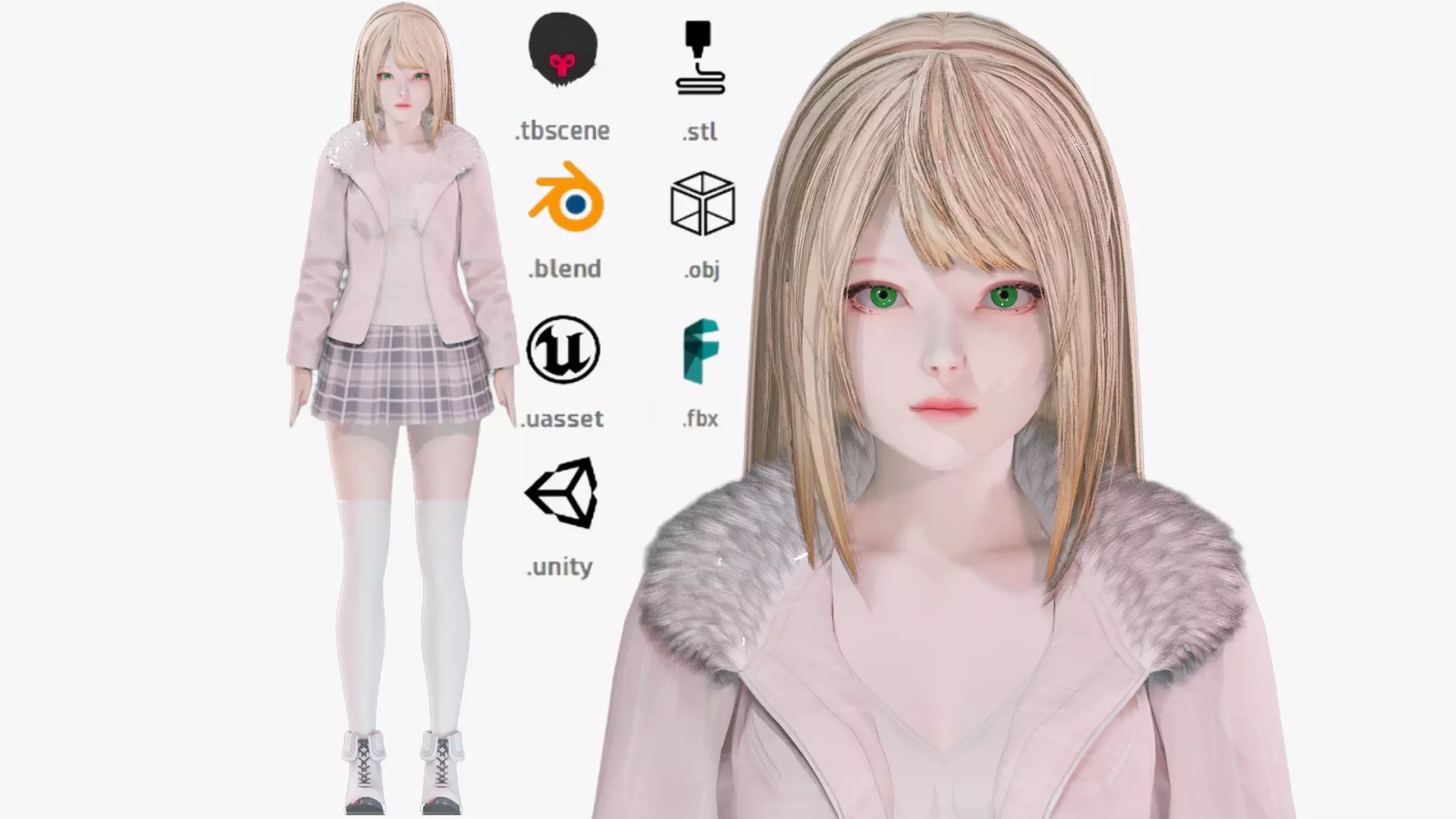 Casual clothes 0019 - Rig - Unreal - Unity - Blender - Animated Low-poly 3D model