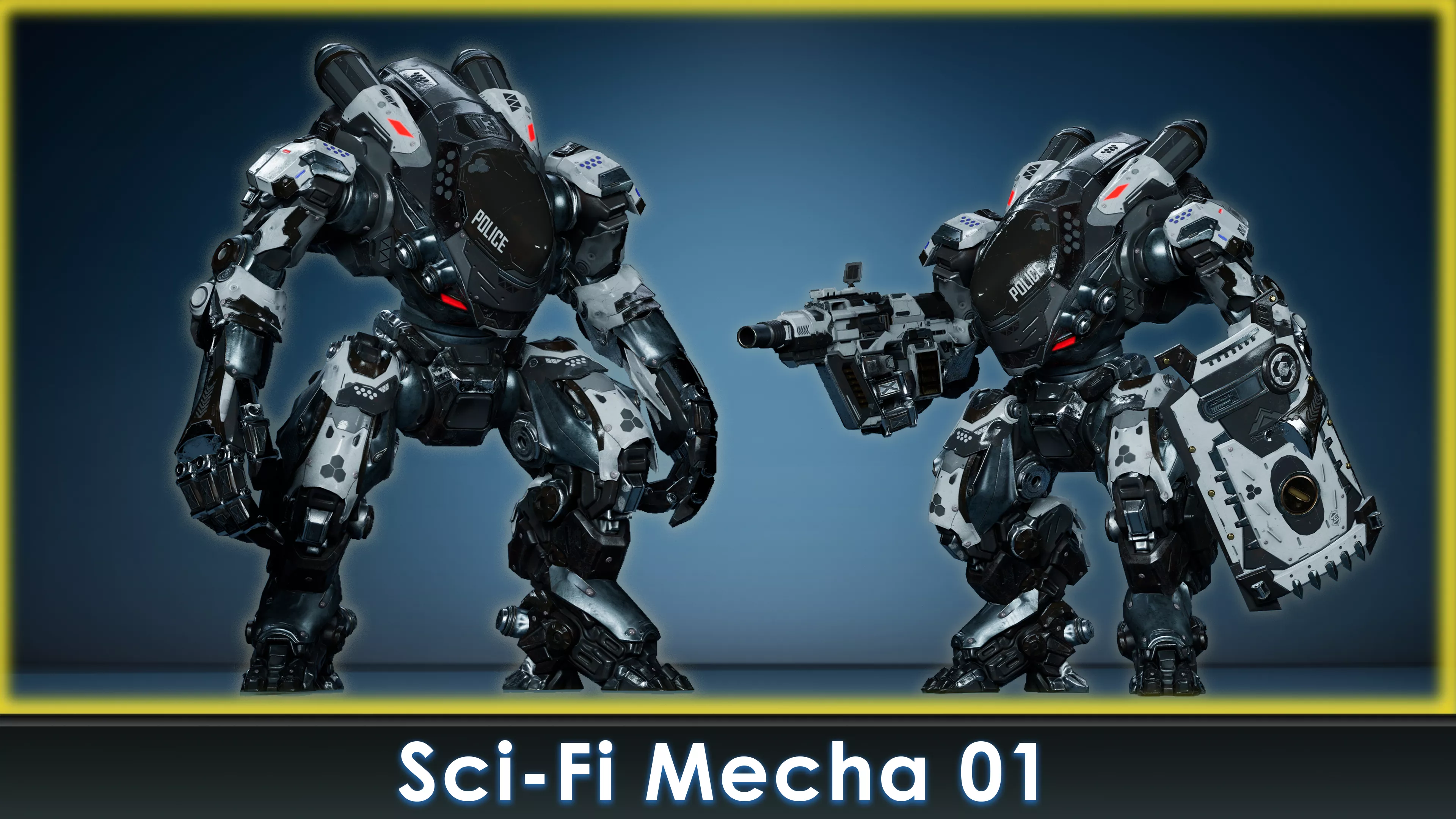 Sci-Fi Mecha - 01 Low-poly 3D model