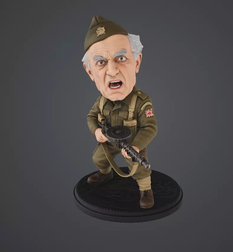 Dads Army Private Frazer 3D Print Model STL Miniature Caricature 3D print model