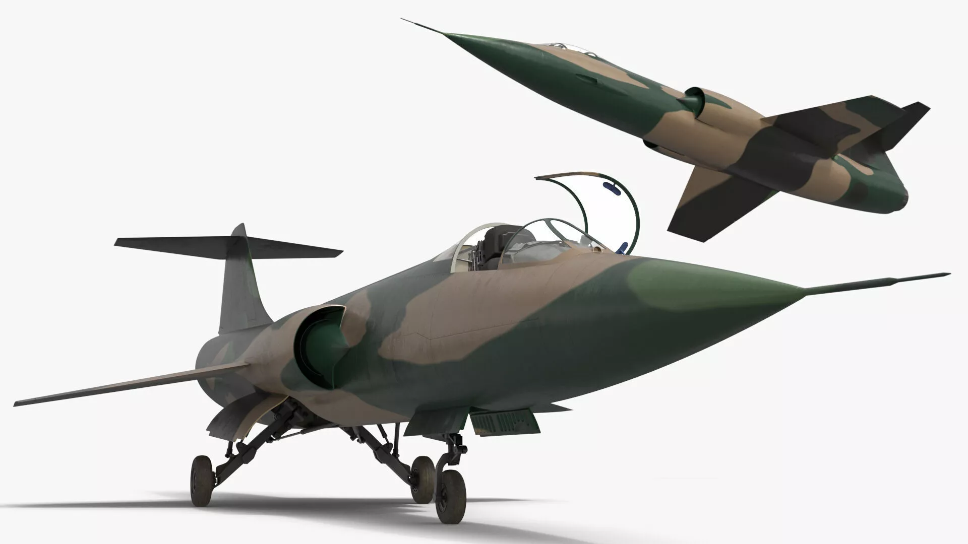 Supersonic Recon Jet Camouflage Edition Rigged 3D model