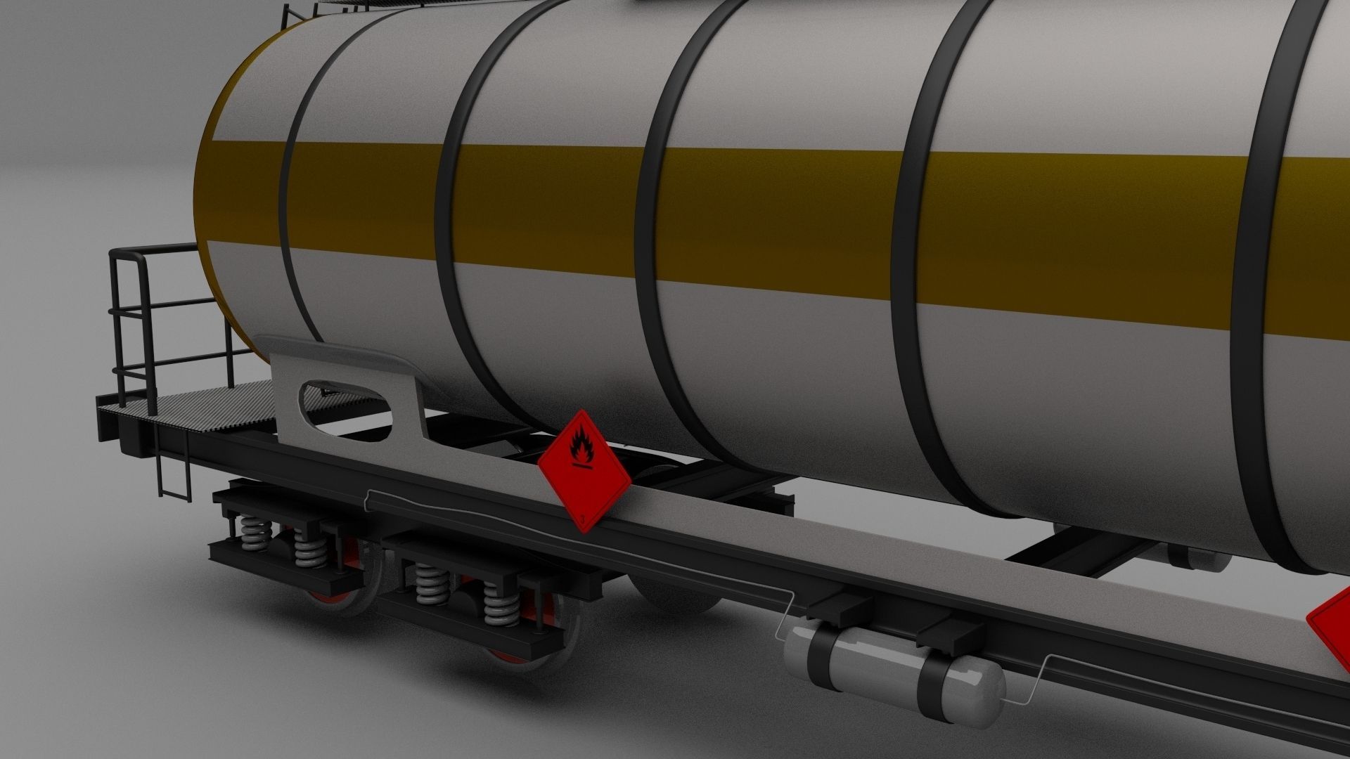 Train tanker car 3D model_5