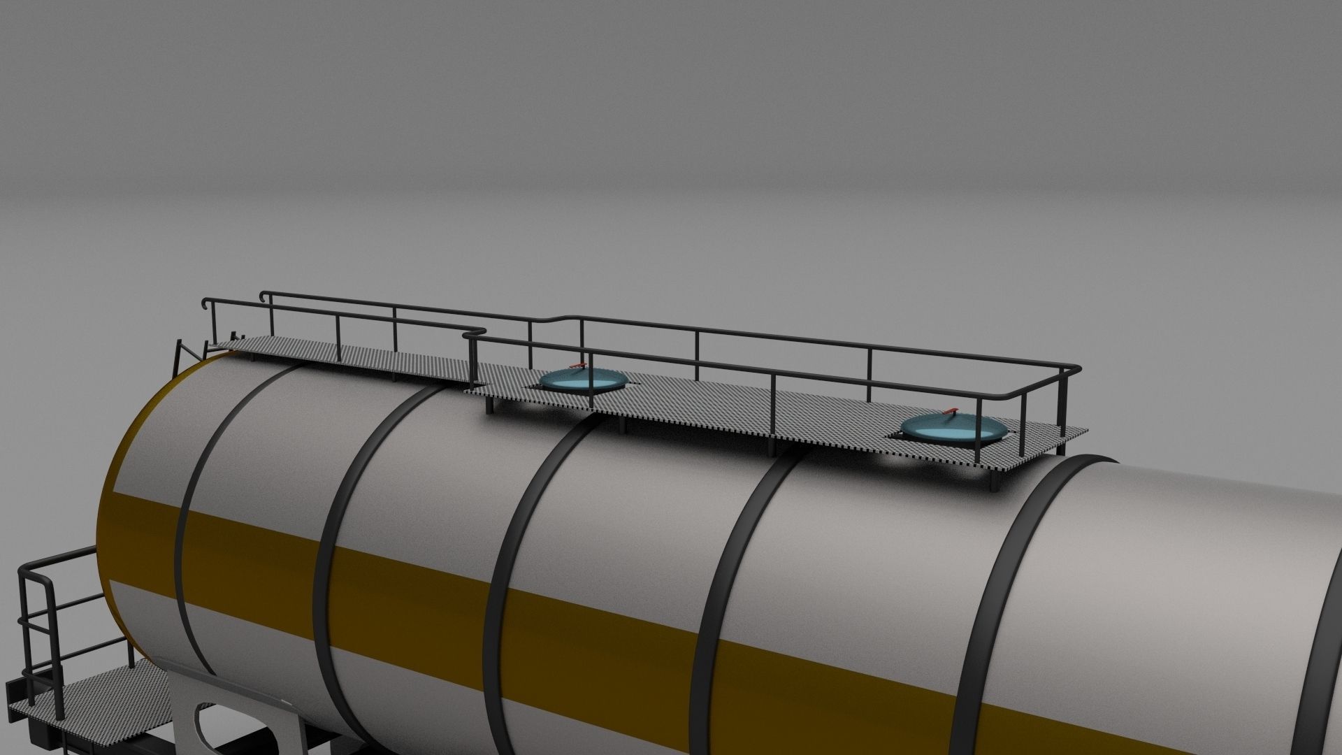 Train tanker car 3D model_4