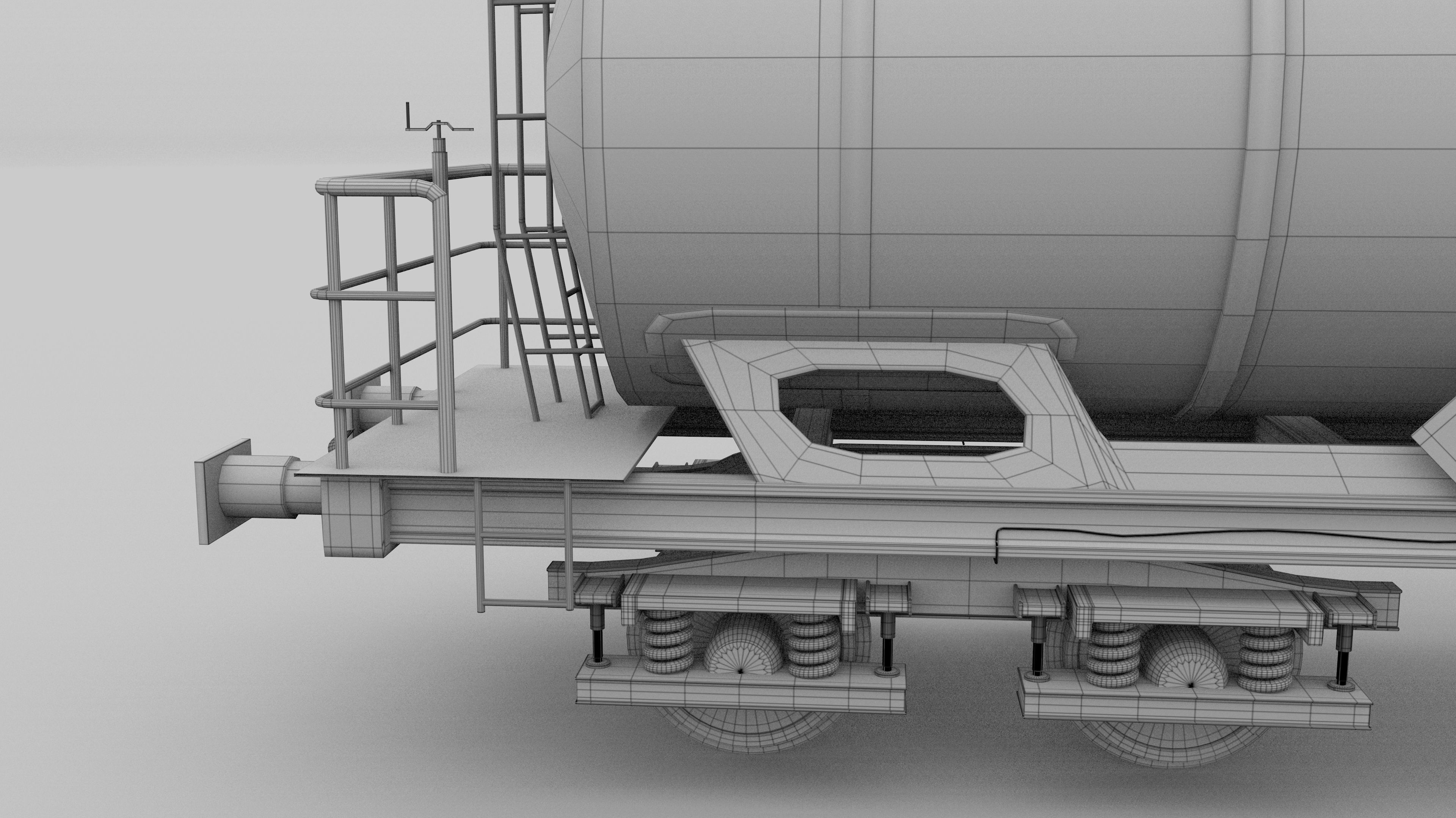 Train tanker car 3D model_19