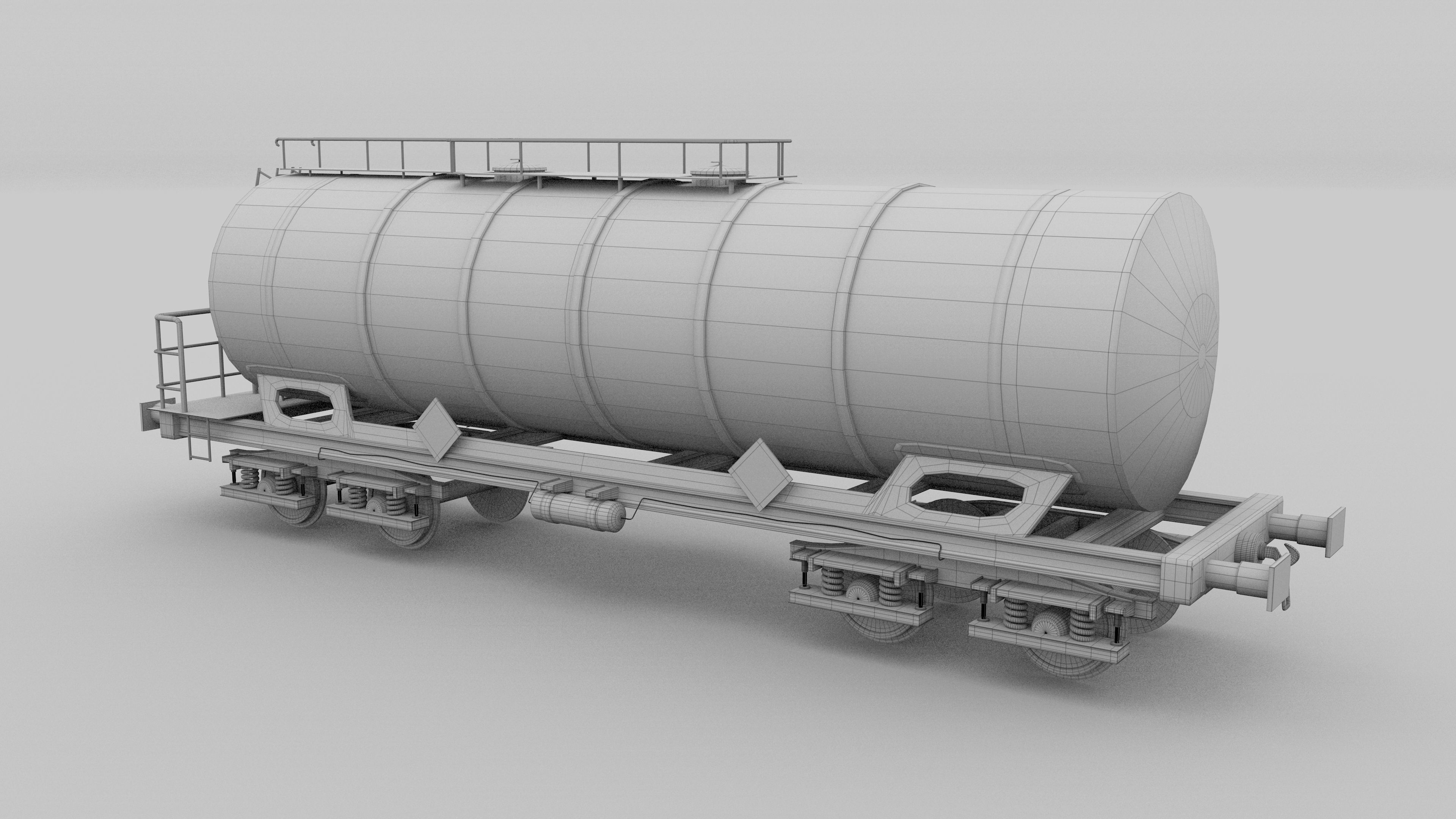 Train tanker car 3D model_13