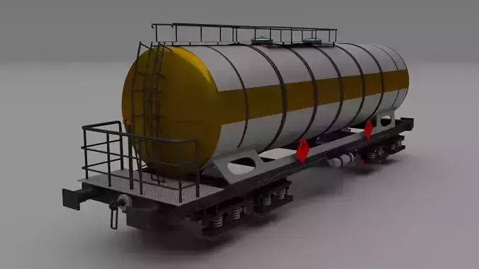 Train tanker car 3D model