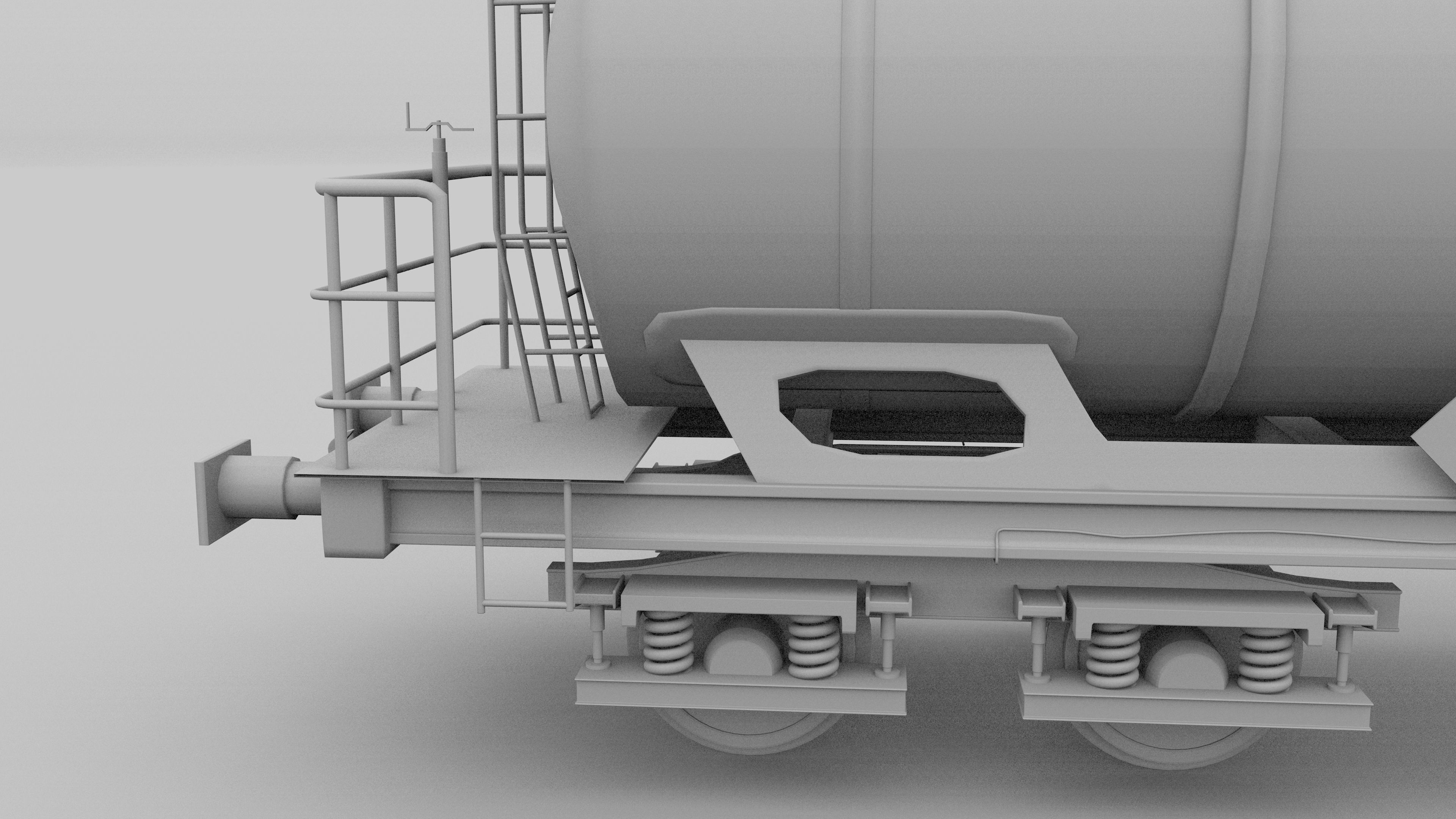 Train tanker car 3D model_7