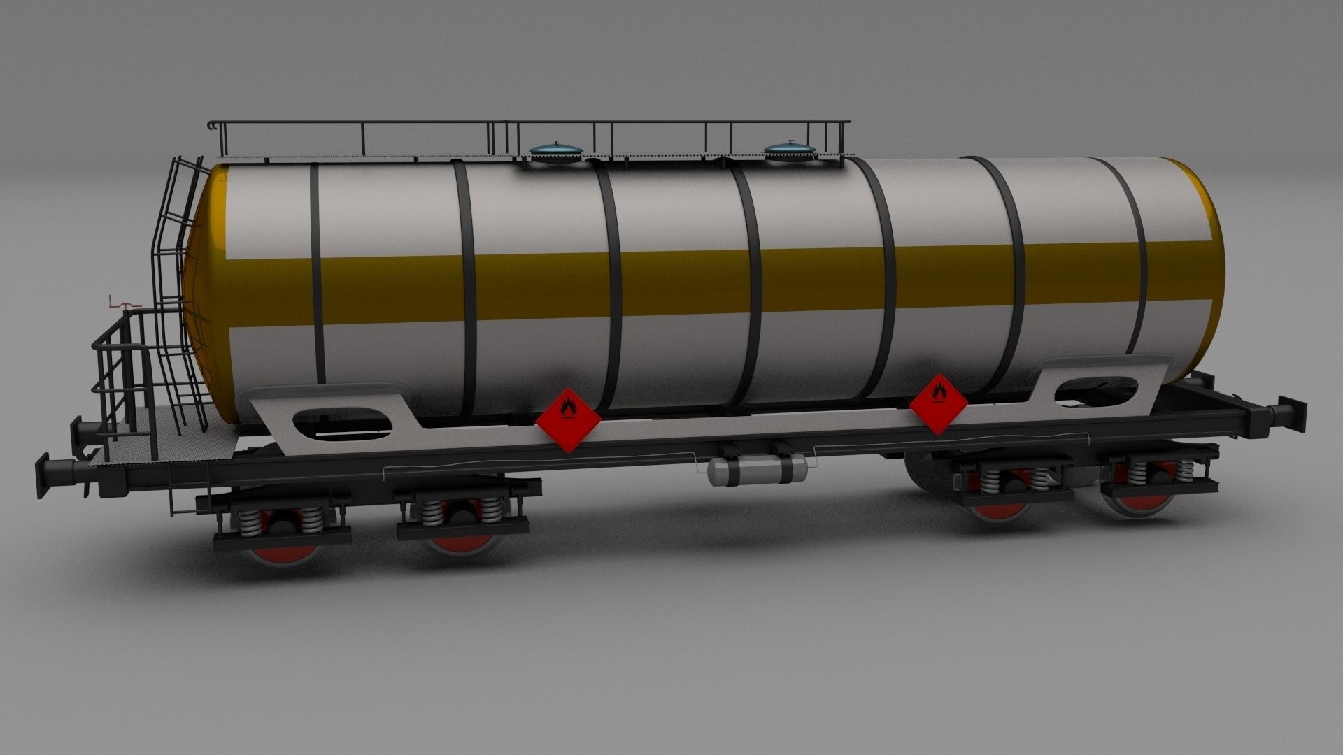 Train tanker car 3D model_6