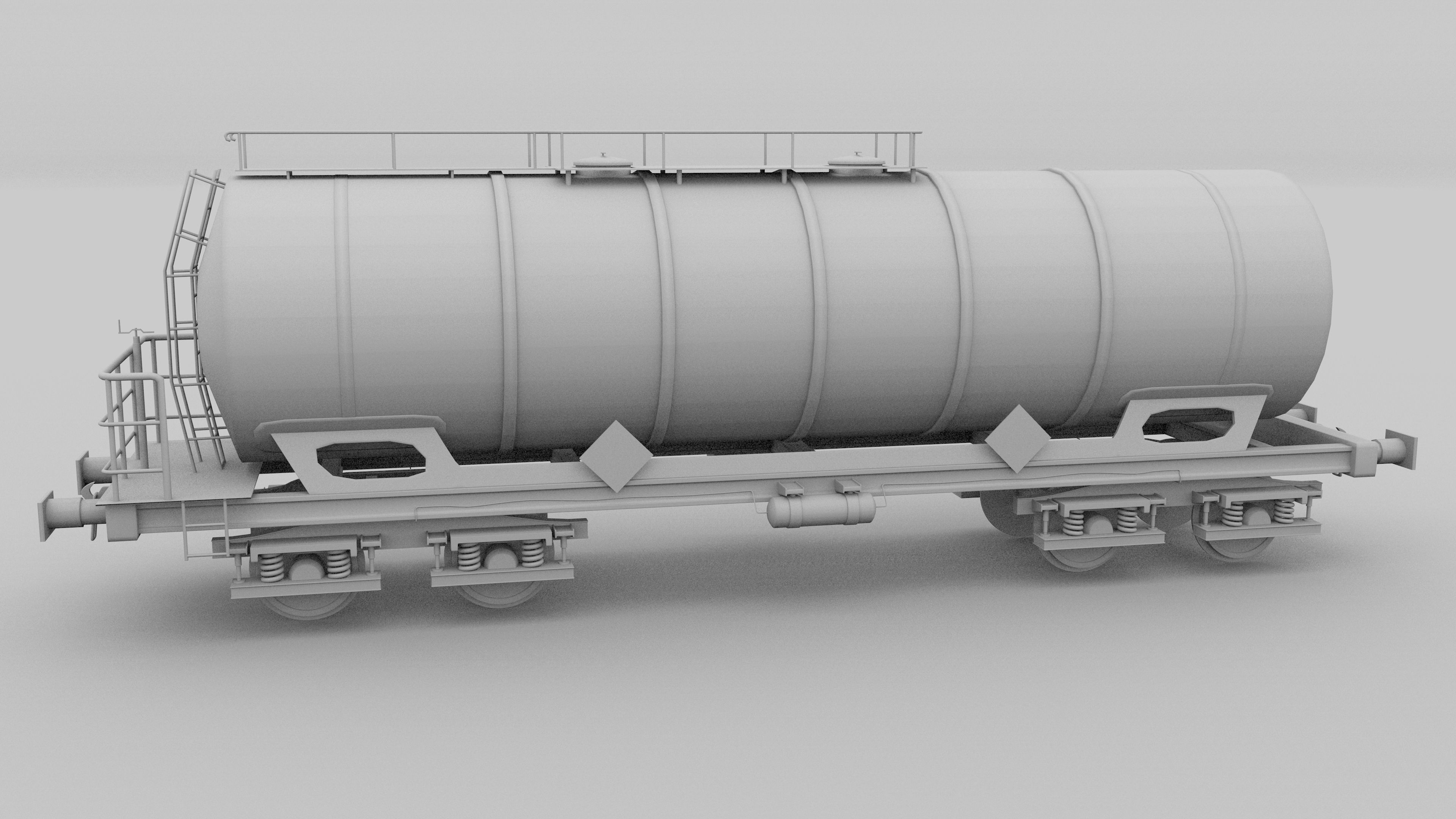 Train tanker car 3D model_22