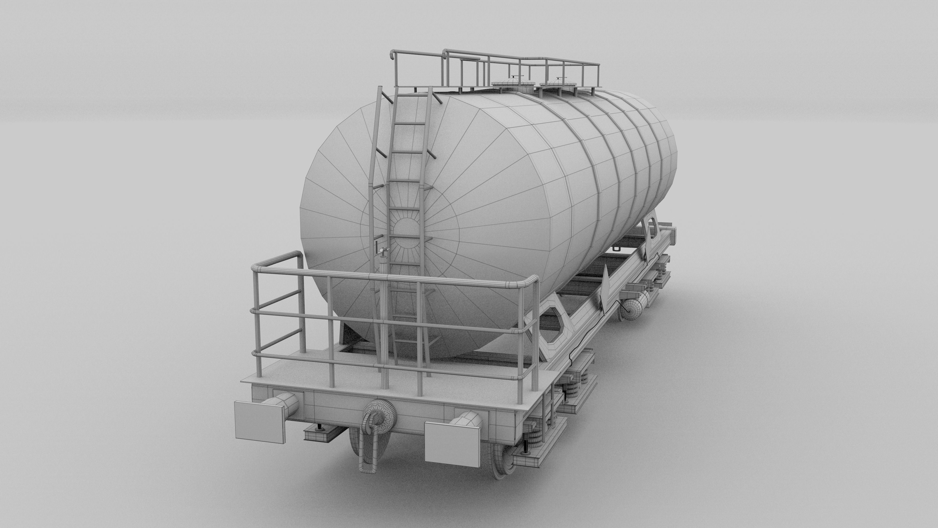 Train tanker car 3D model_10