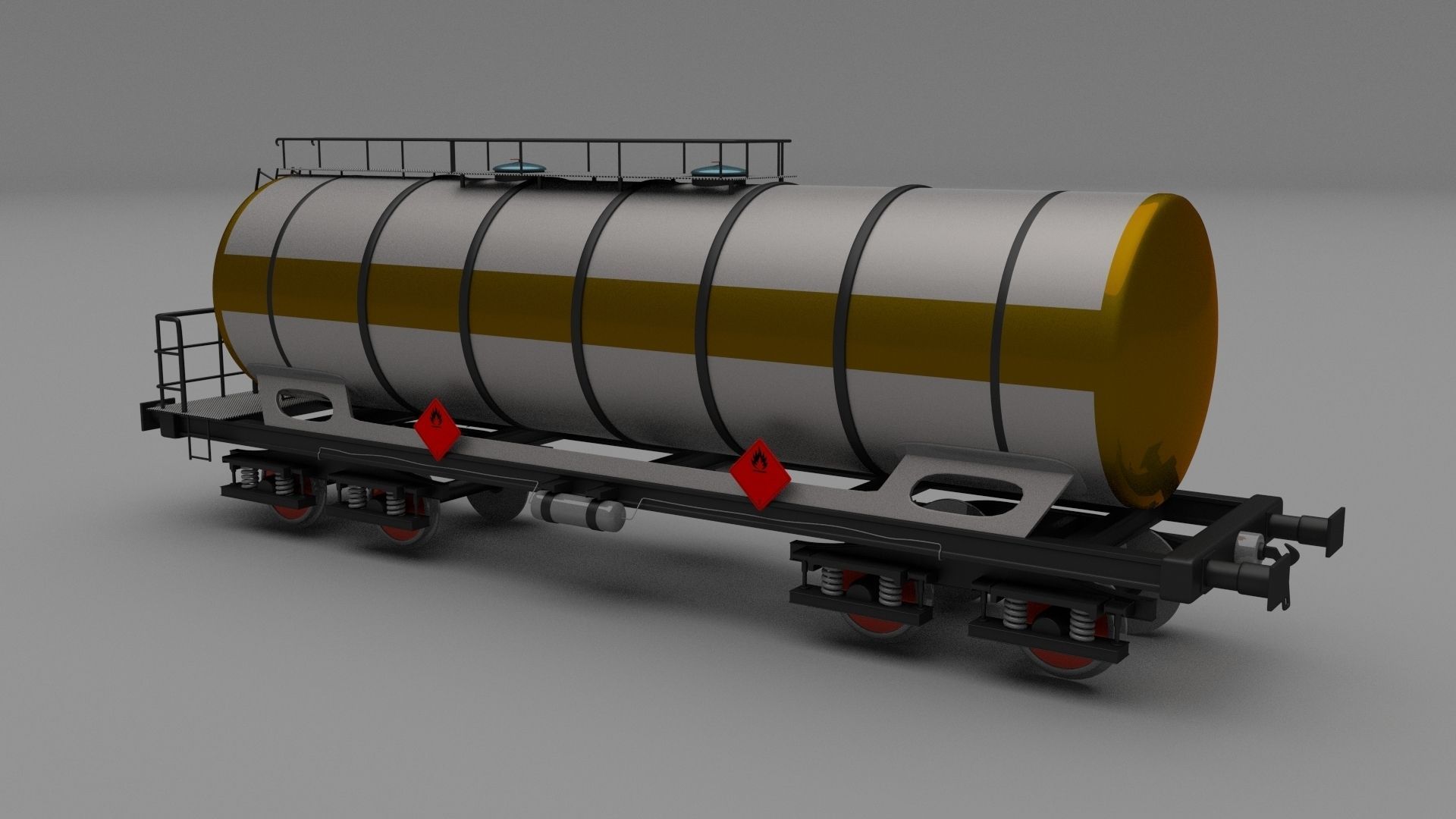 Train tanker car 3D model_2