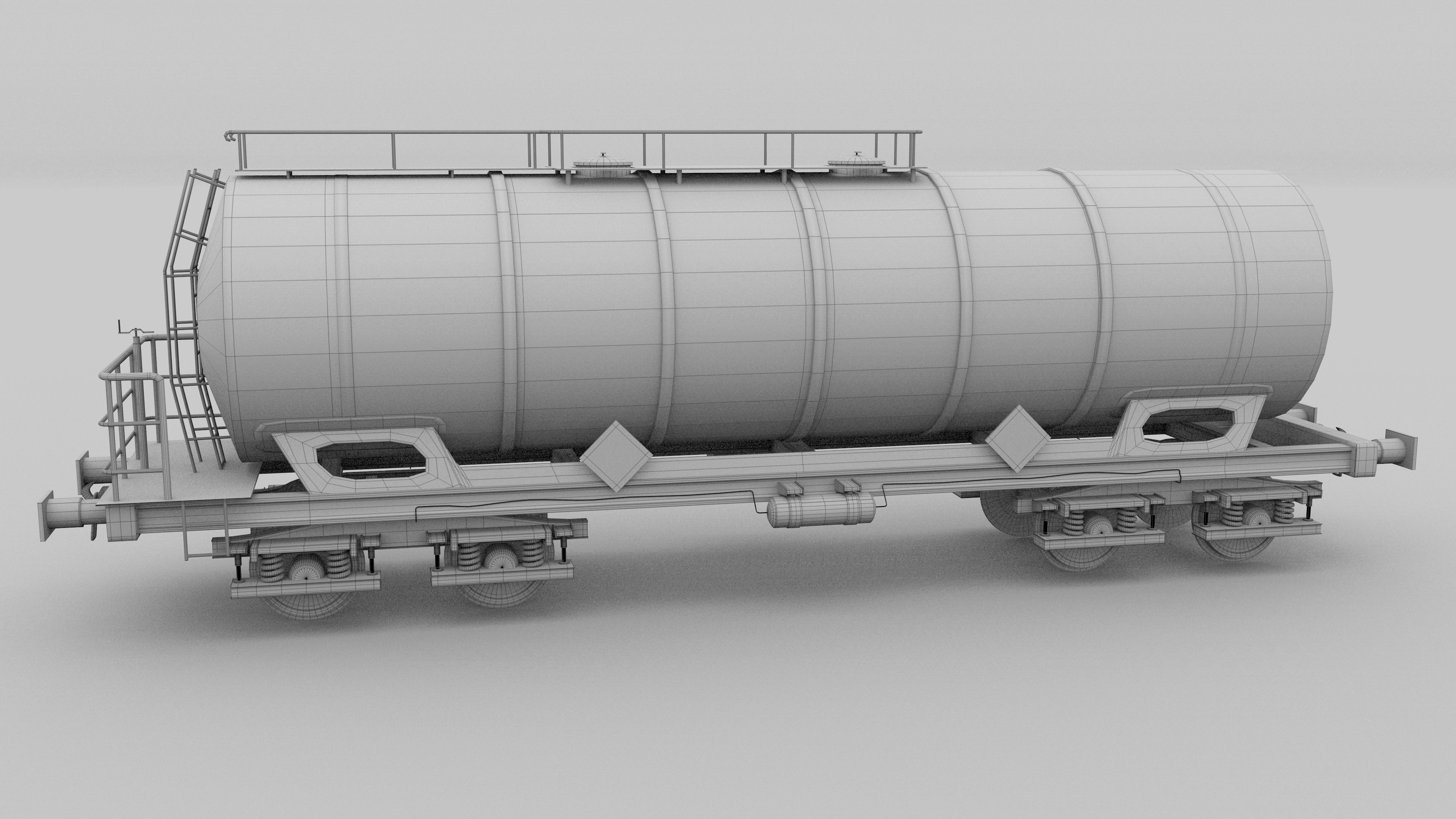 Train tanker car 3D model_11