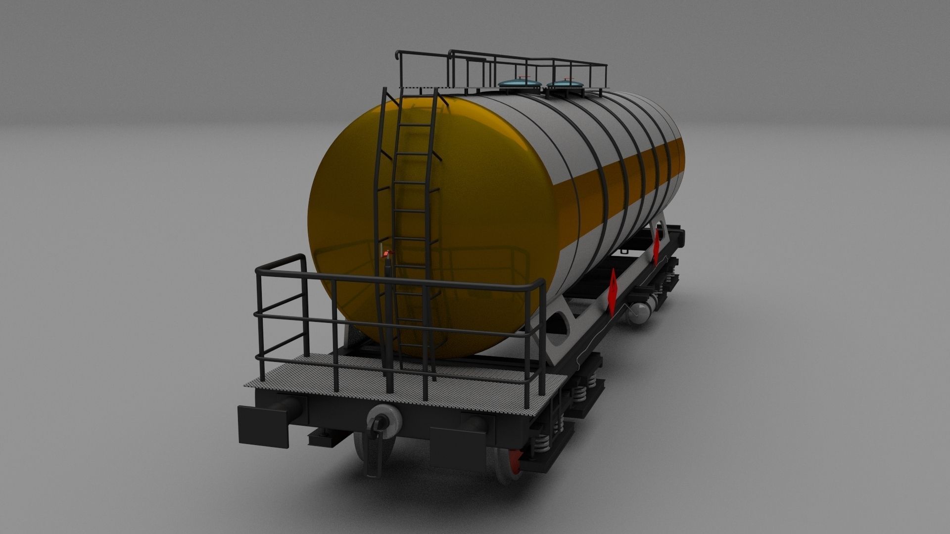 Train tanker car 3D model_1