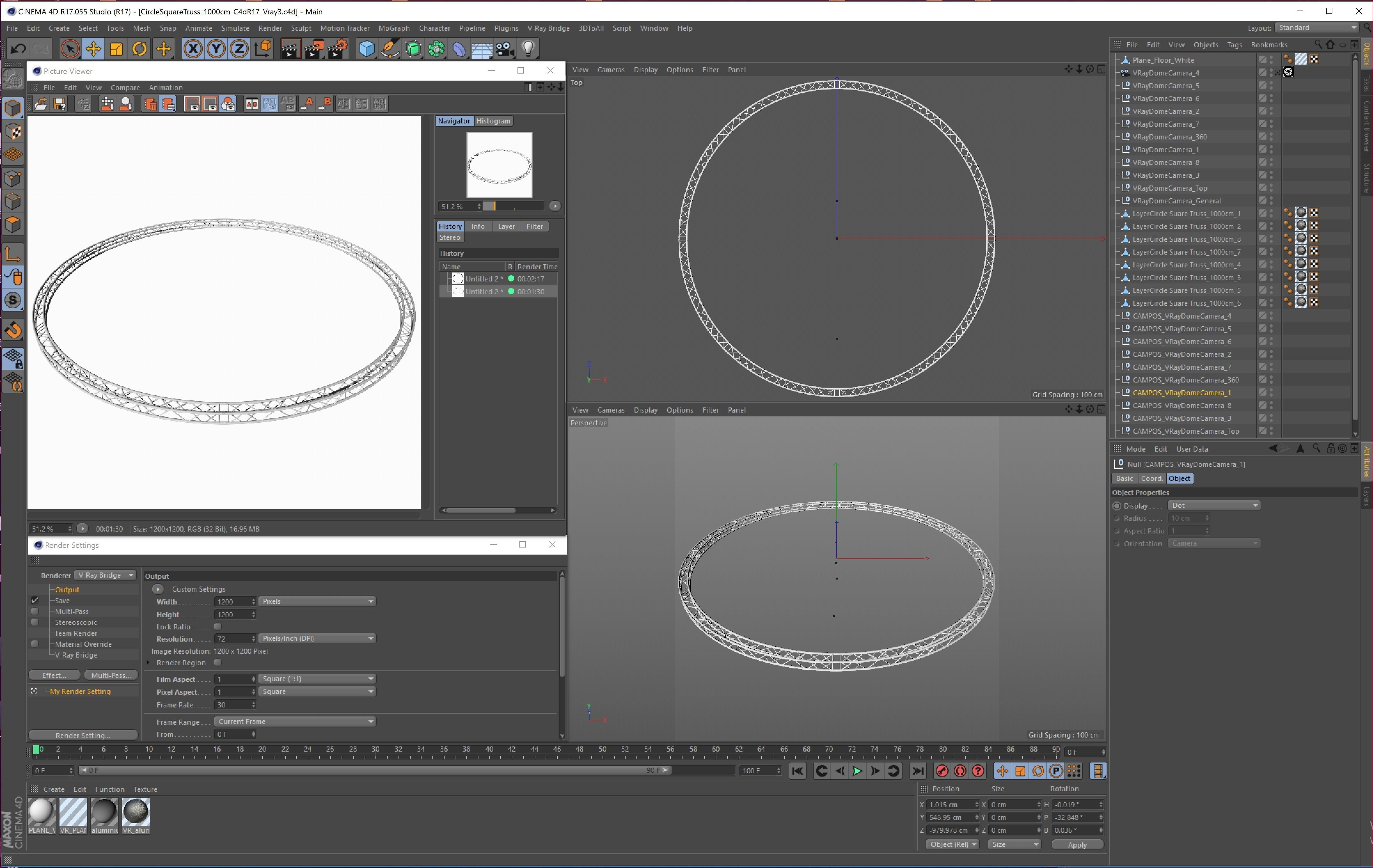 Circle Square Truss - Full diameter 1000cm 3D model_13