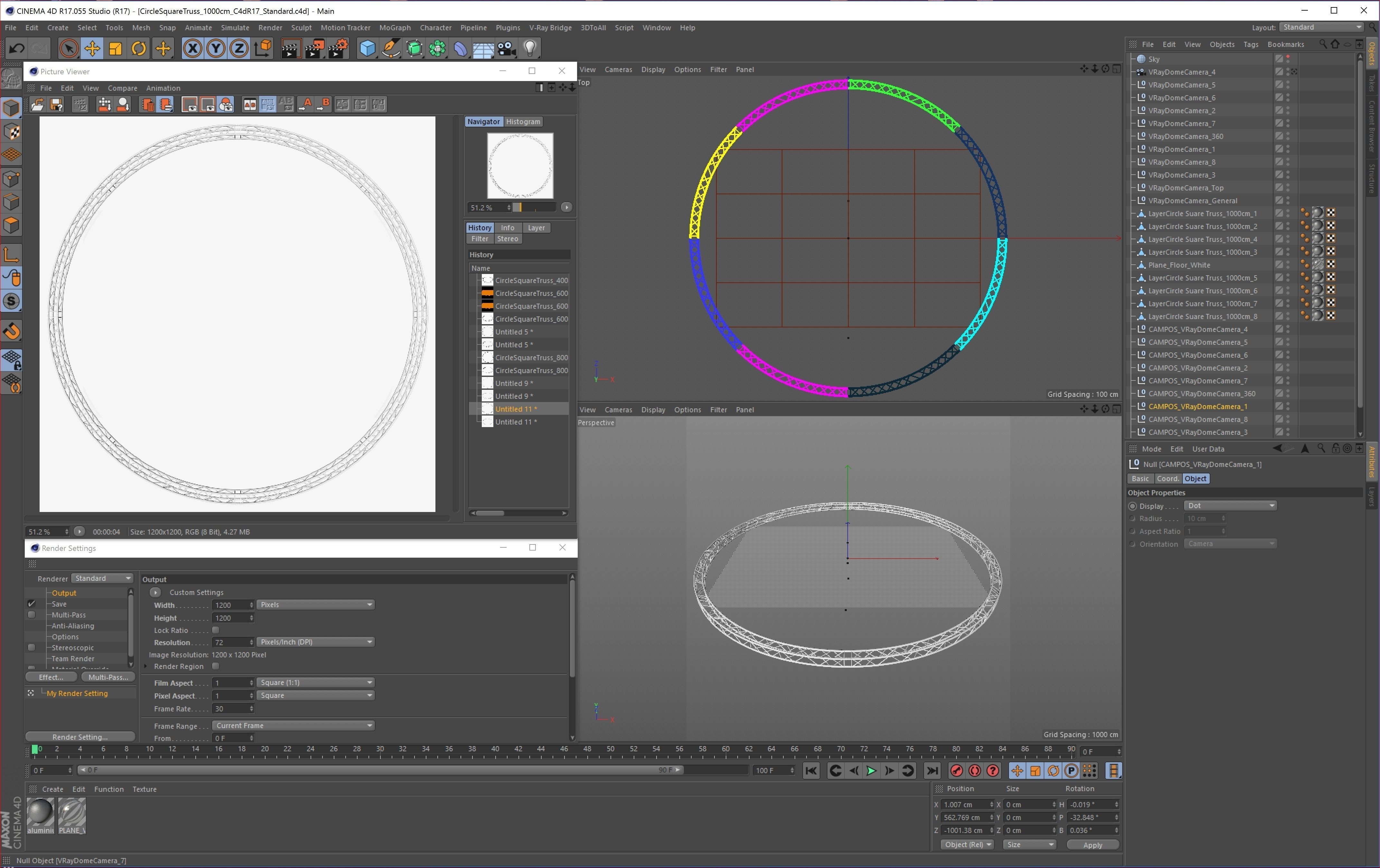 Circle Square Truss - Full diameter 1000cm 3D model_12