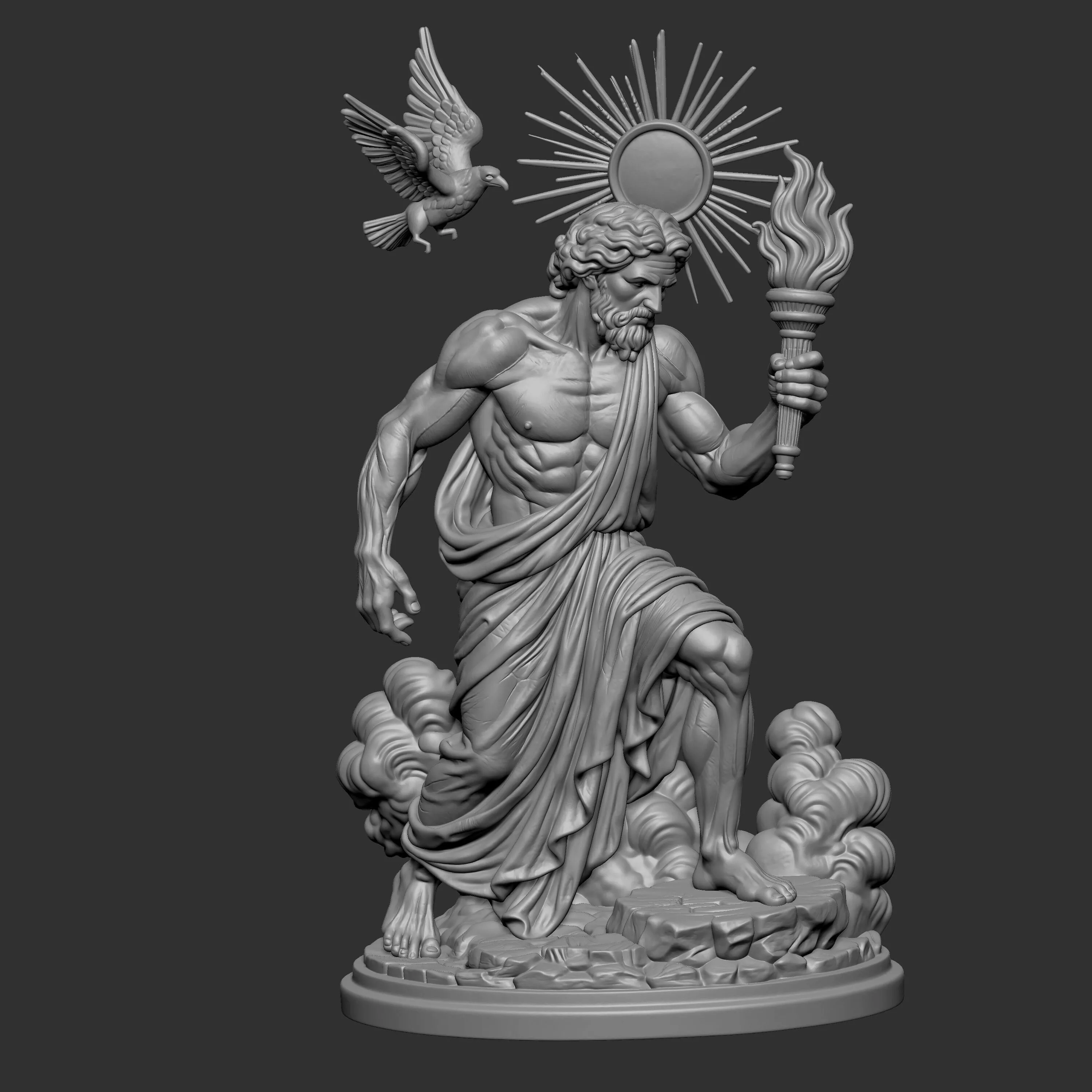 3D digital sculpture of Prometheus 3D print model